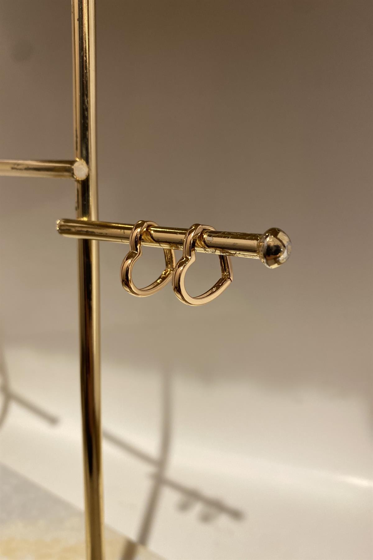 KLASİK KALPLİ HALKA KÜPE 1.5 cm
