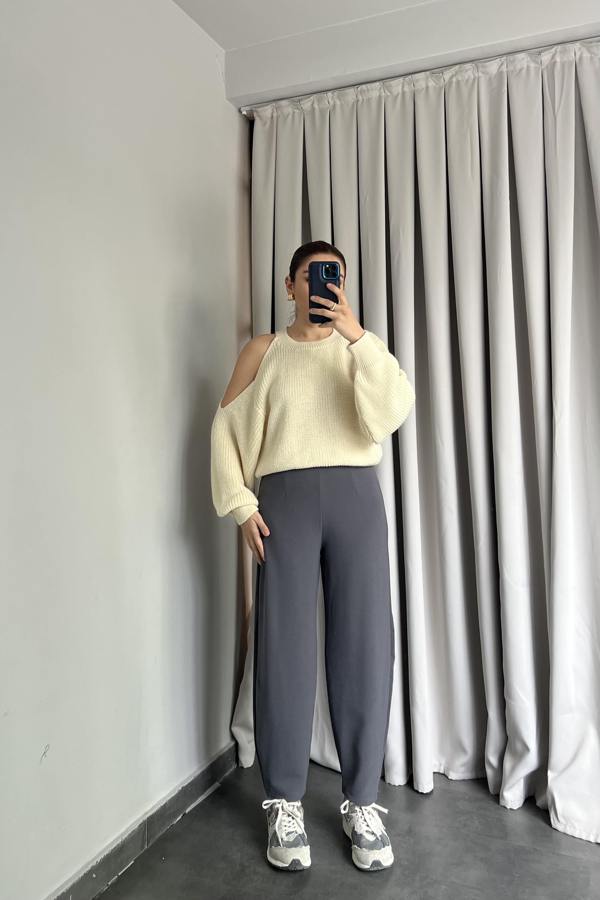 KREP KUMAŞ ŞALVAR PANTOLON/Y015