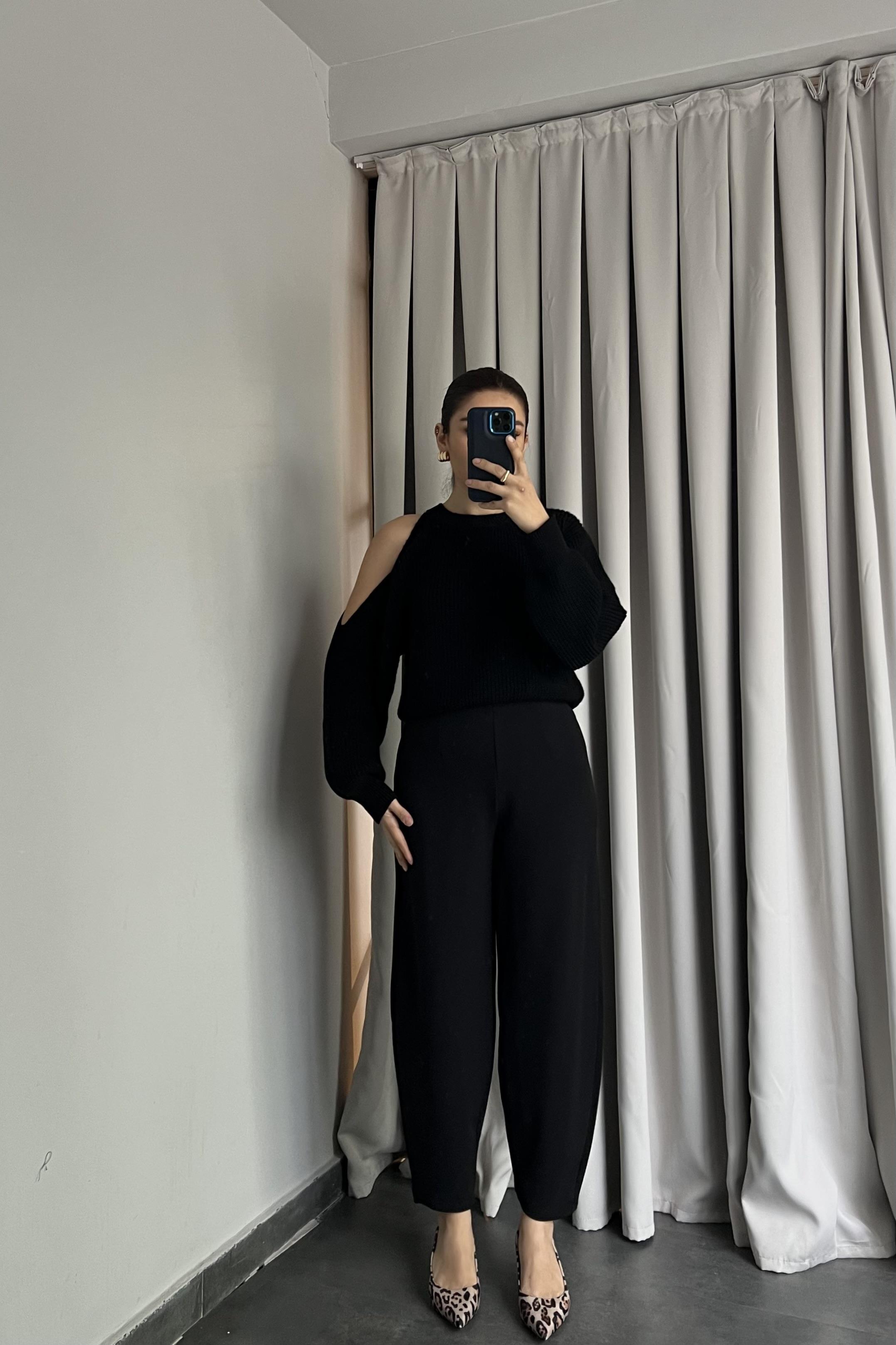 KREP KUMAŞ ŞALVAR PANTOLON/Y015