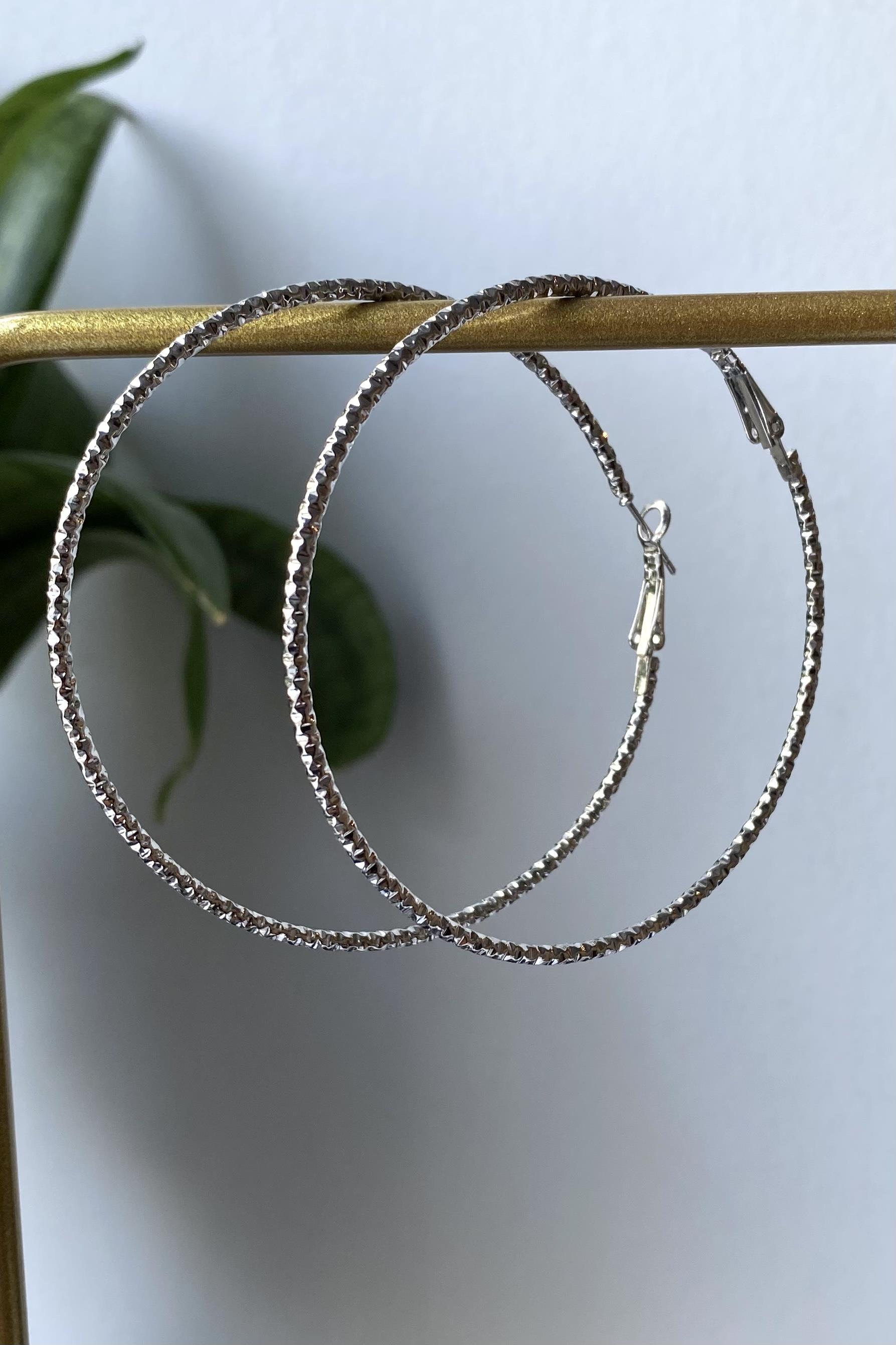 LAZER KESİM HALKA KÜPE 7CM