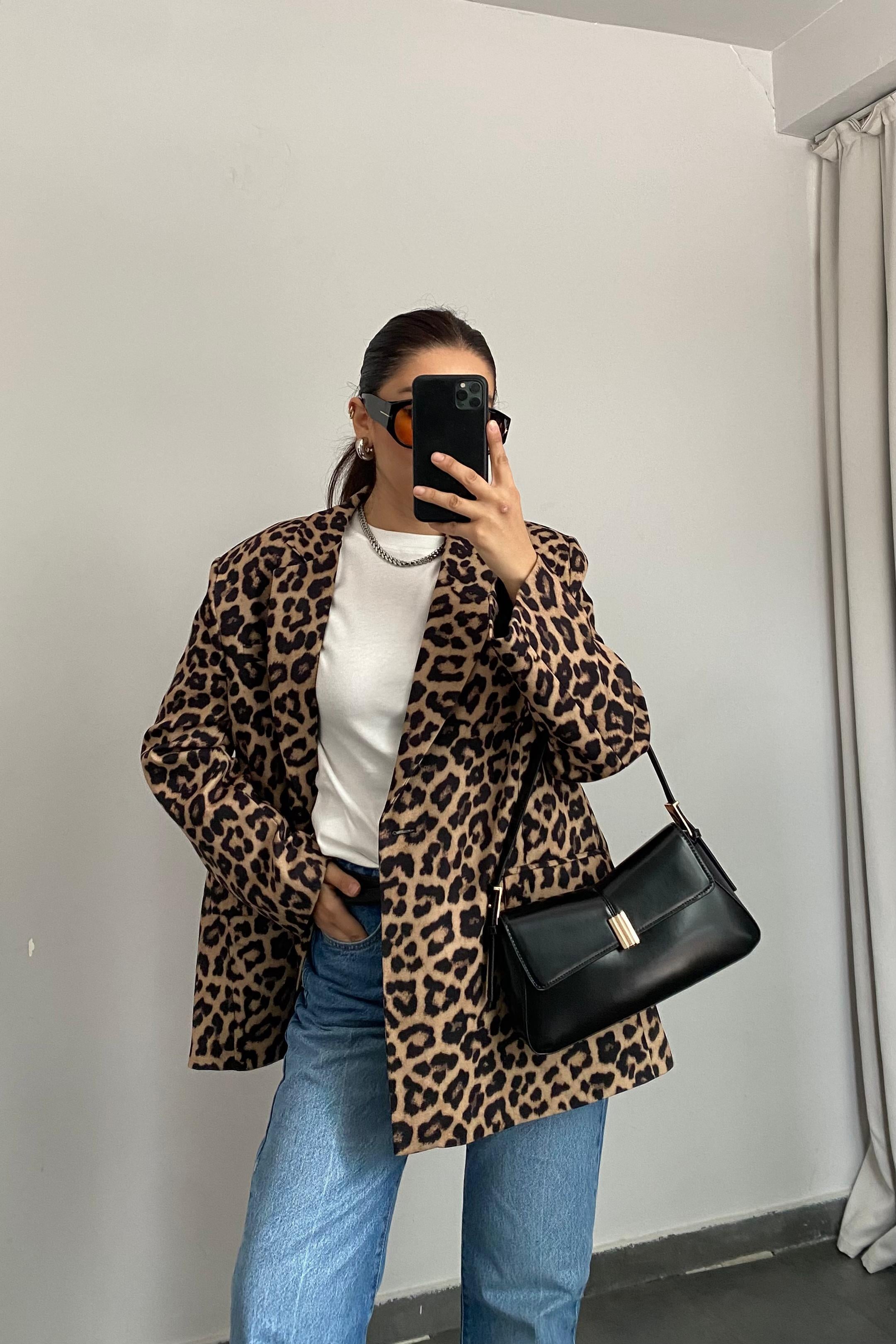 LEOPAR DESENLİ BLAZER CEKET/9462