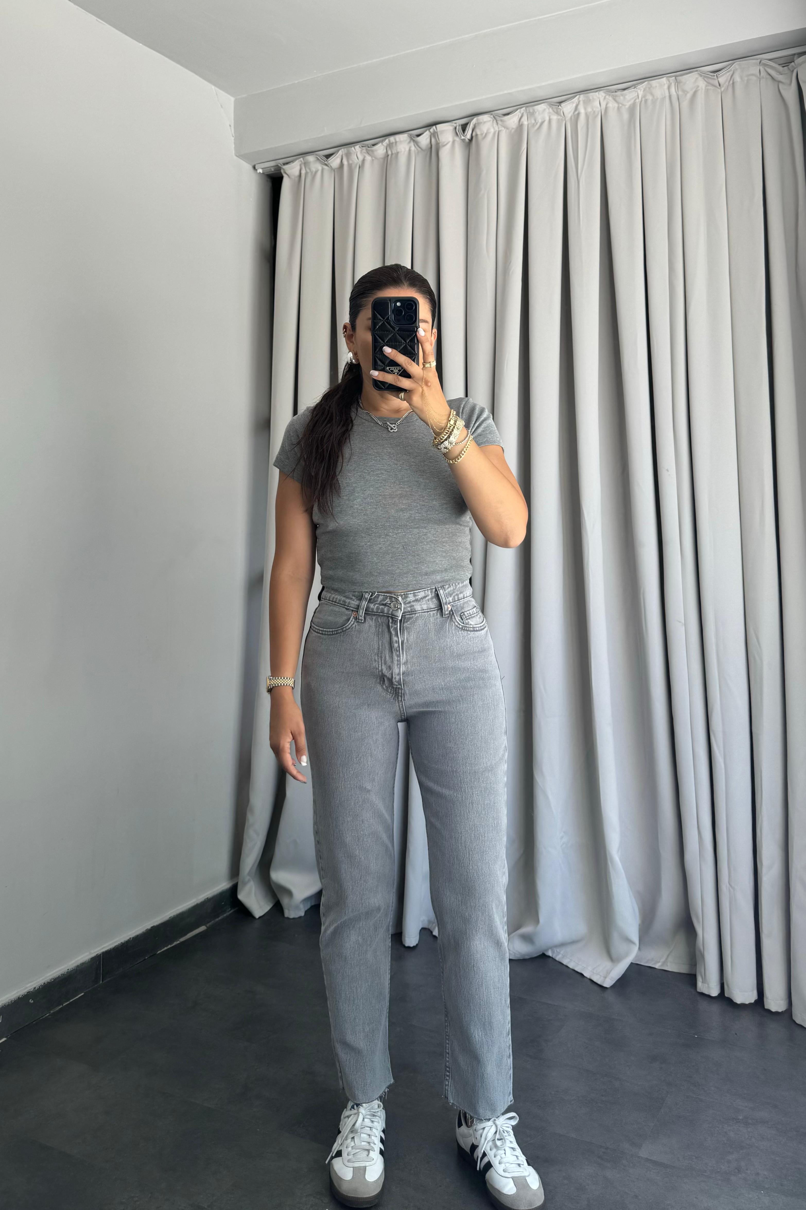 LİKRALI YÜKSEK BEL BOY FİT JEAN