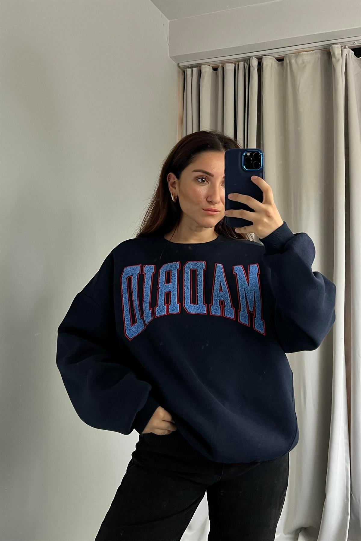 MADRİD BASKILI SWEATSHIRT
