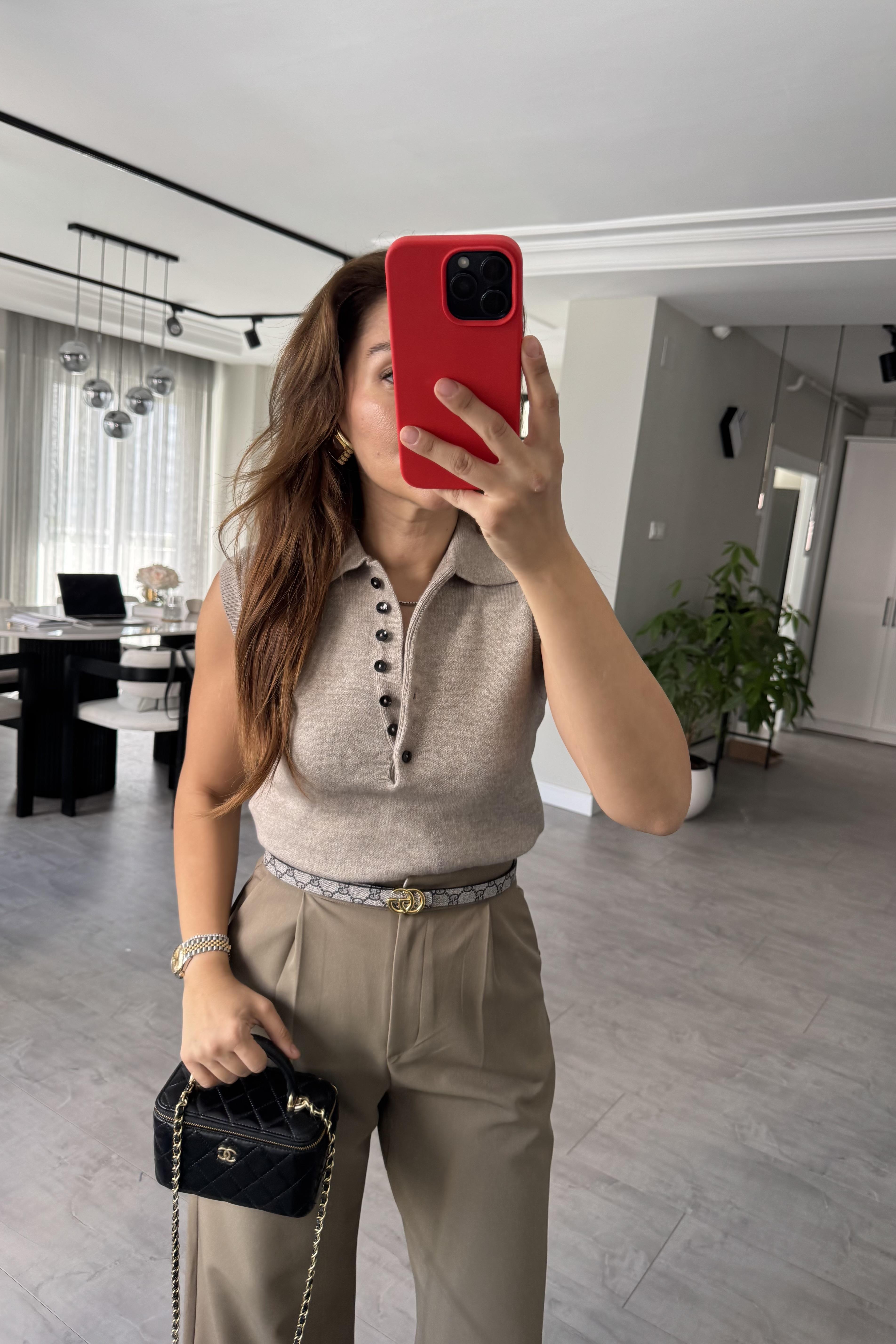 DÜĞMELİ POLO YAKA SÜVETER