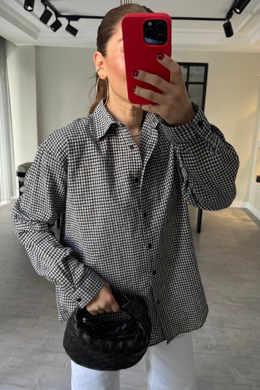 EKOSELİ TAŞLI GÖMLEK/22893