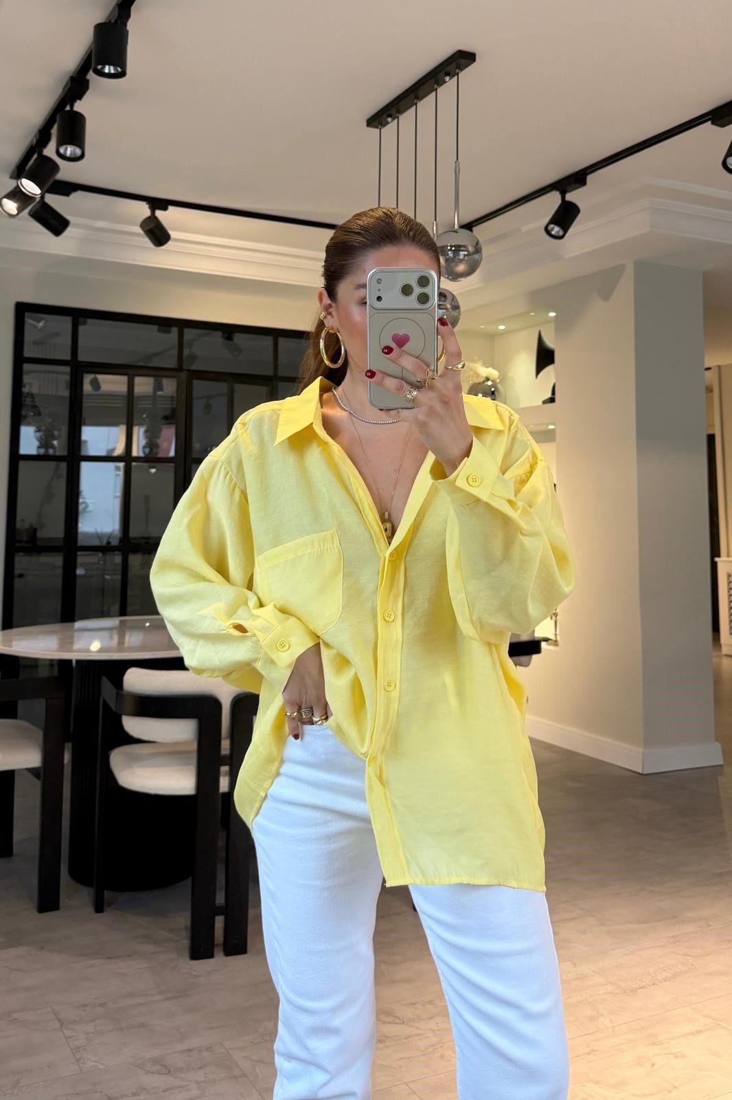 OMUZU DÜŞÜK OVERSIZE GÖMLEK/4612