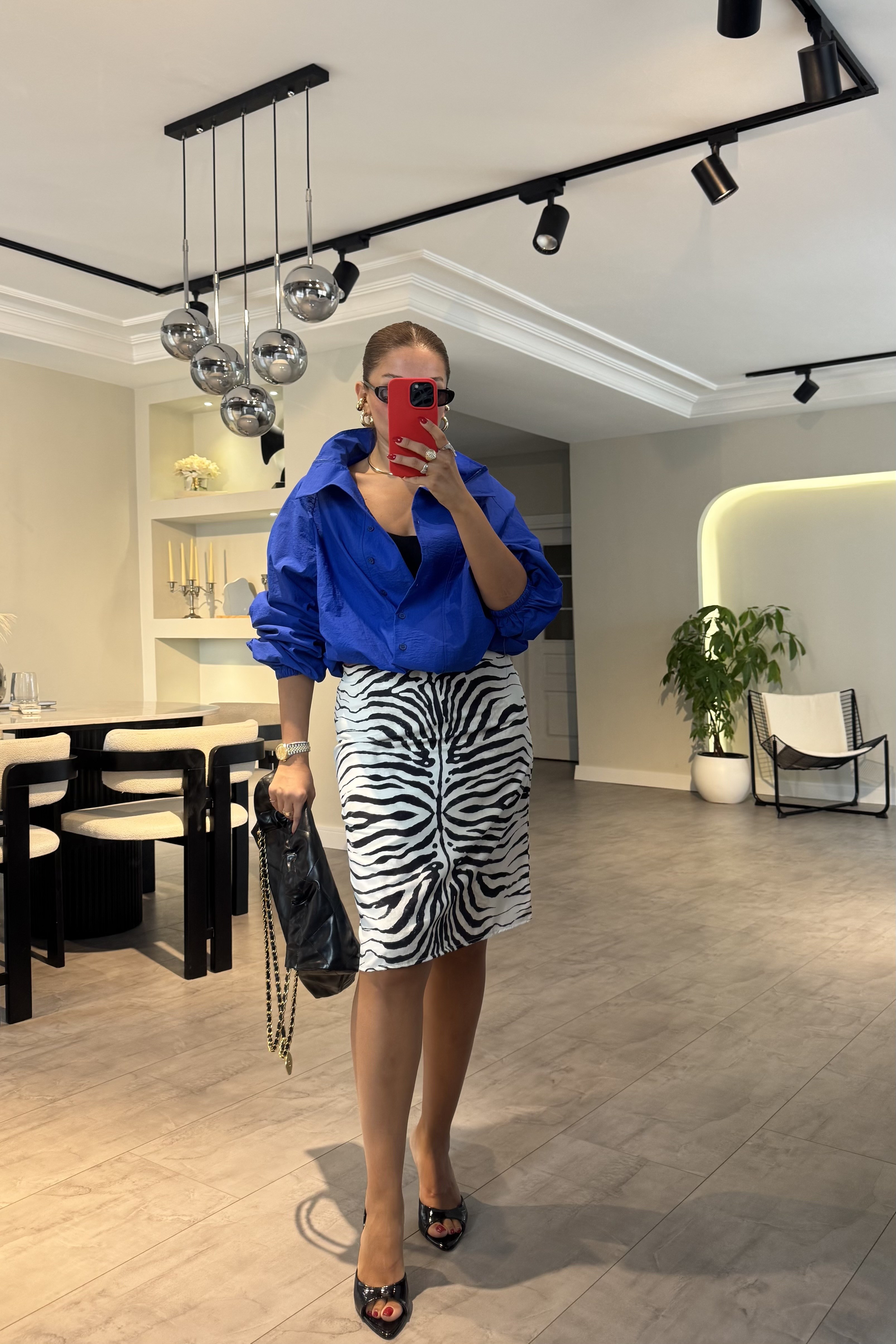 ZEBRA MİDİ BOY ETEK/4267