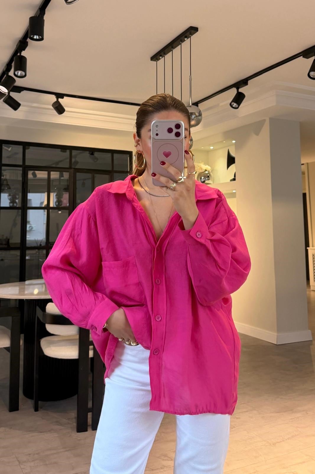 OMUZU DÜŞÜK OVERSIZE GÖMLEK/4612