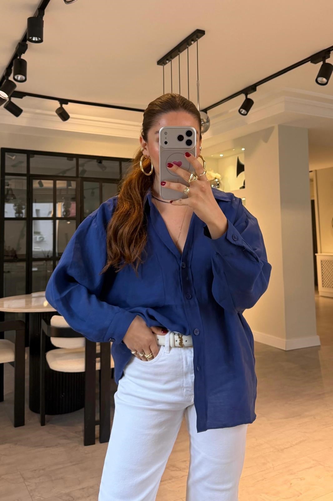 OMUZU DÜŞÜK OVERSIZE GÖMLEK/4612