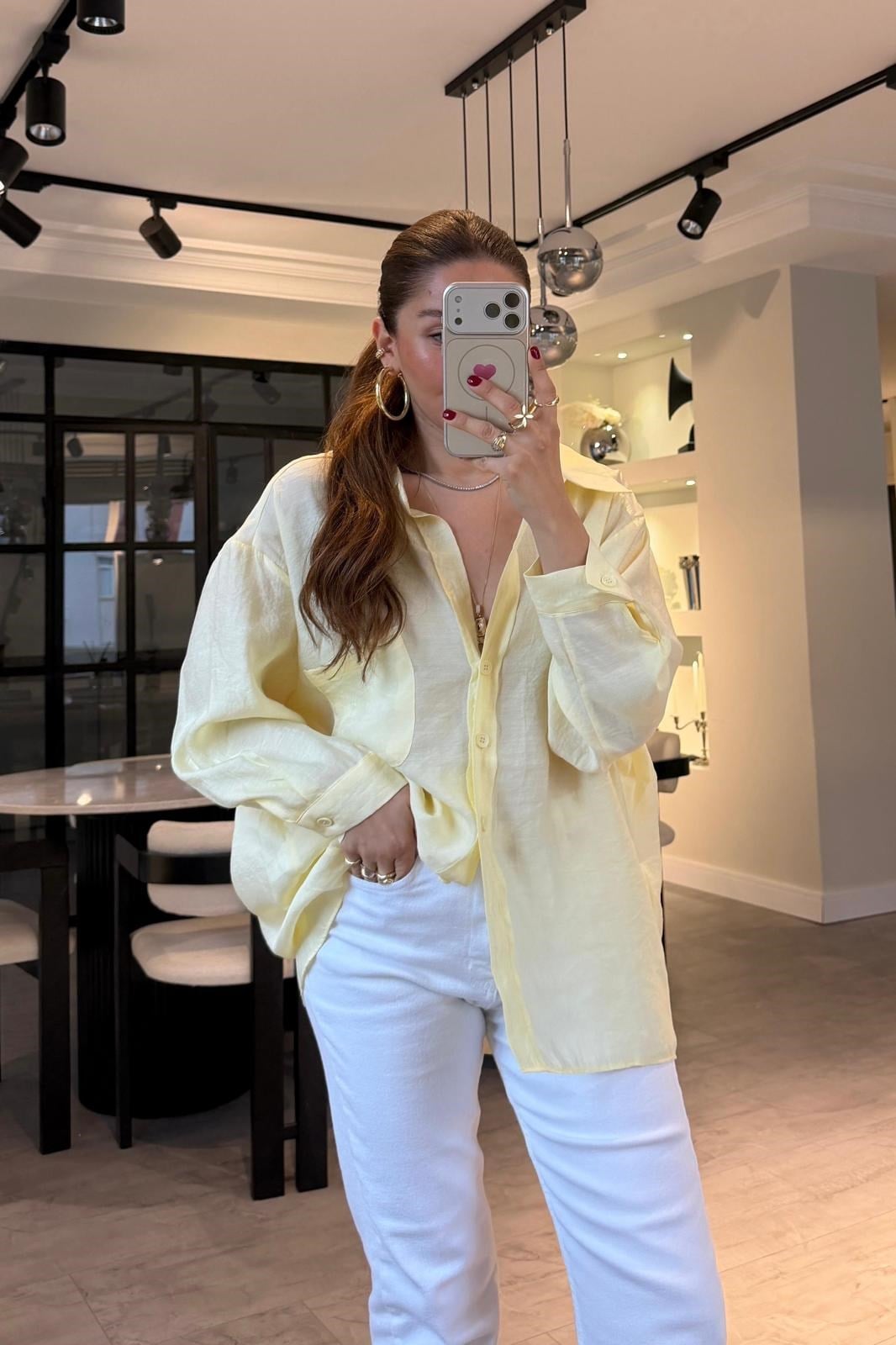 OMUZU DÜŞÜK OVERSIZE GÖMLEK/4612