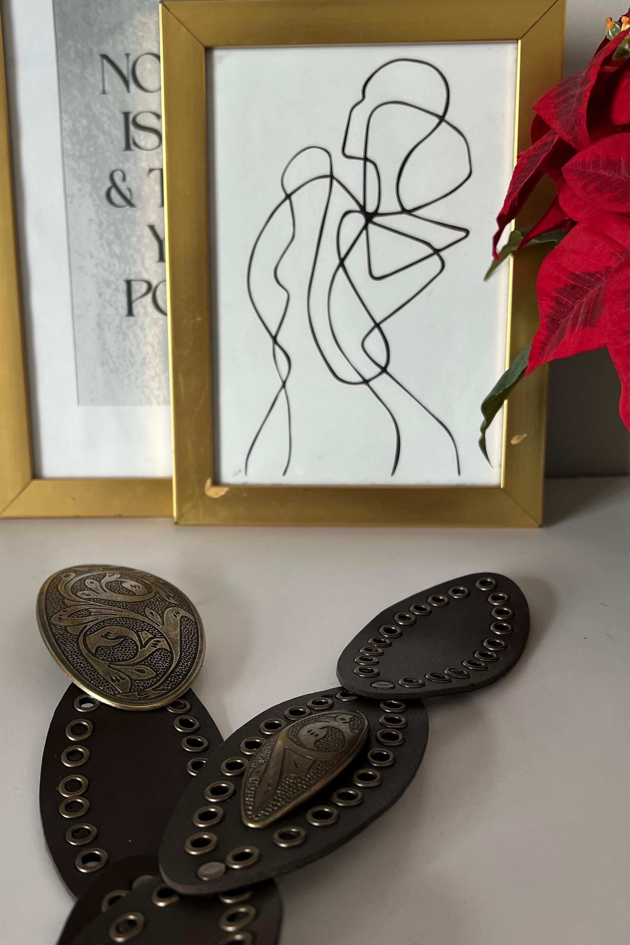 BOHEM GOLD DERİ BEL KEMERİ