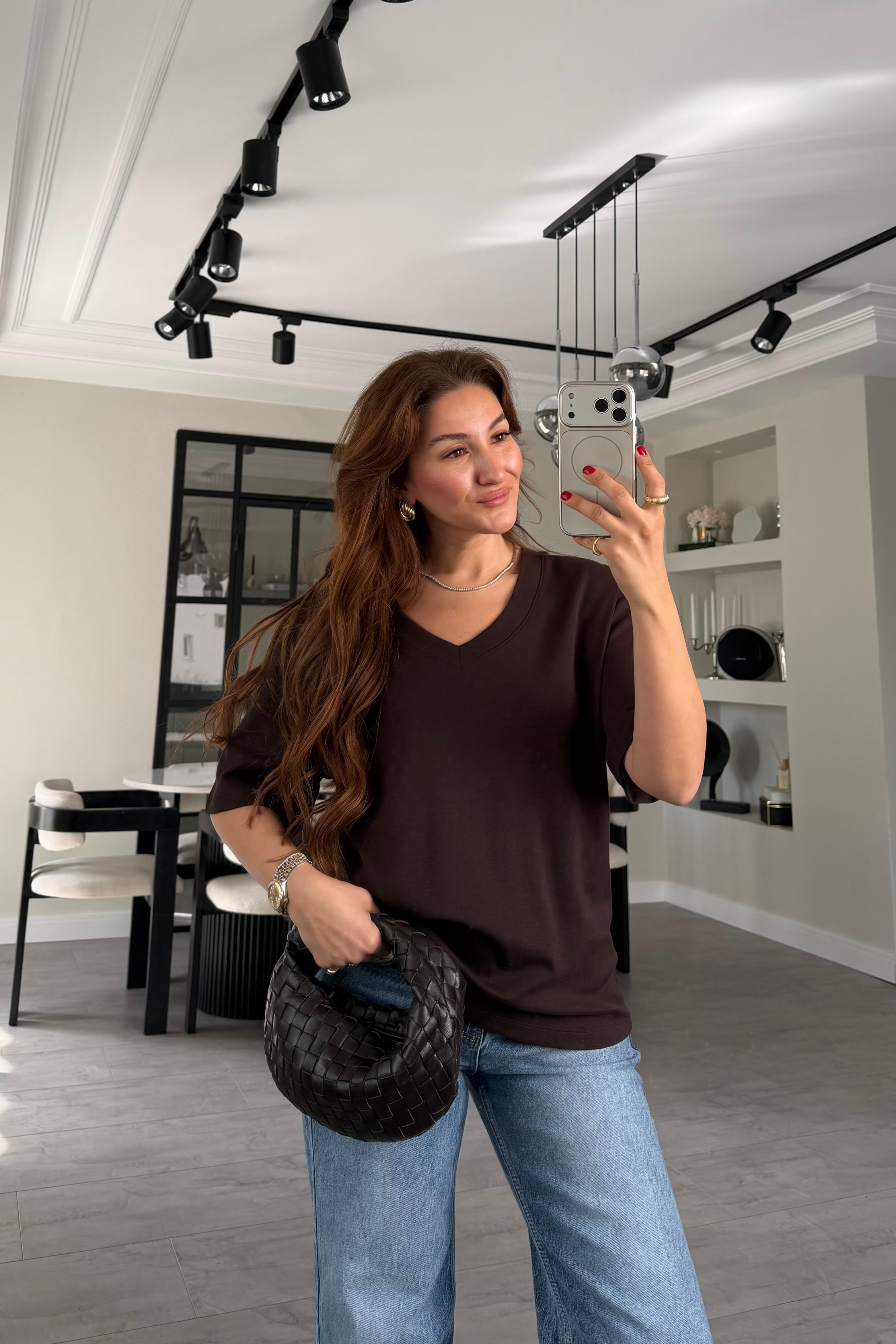 V YAKA MASSİMO BASİC T-SHİRT/4021