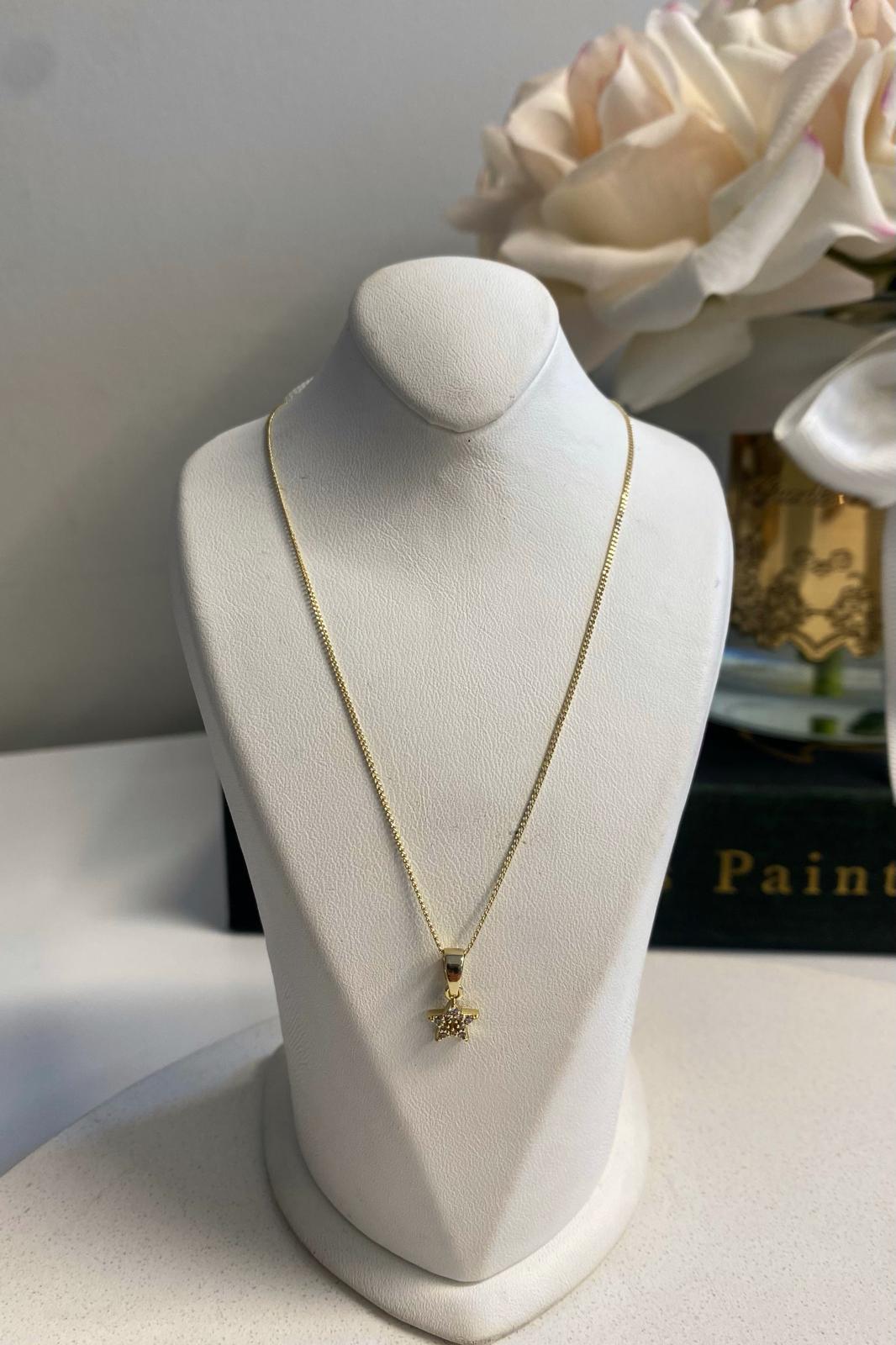 İÇİ TAŞLI YILDIZ HAYALET KOLYE