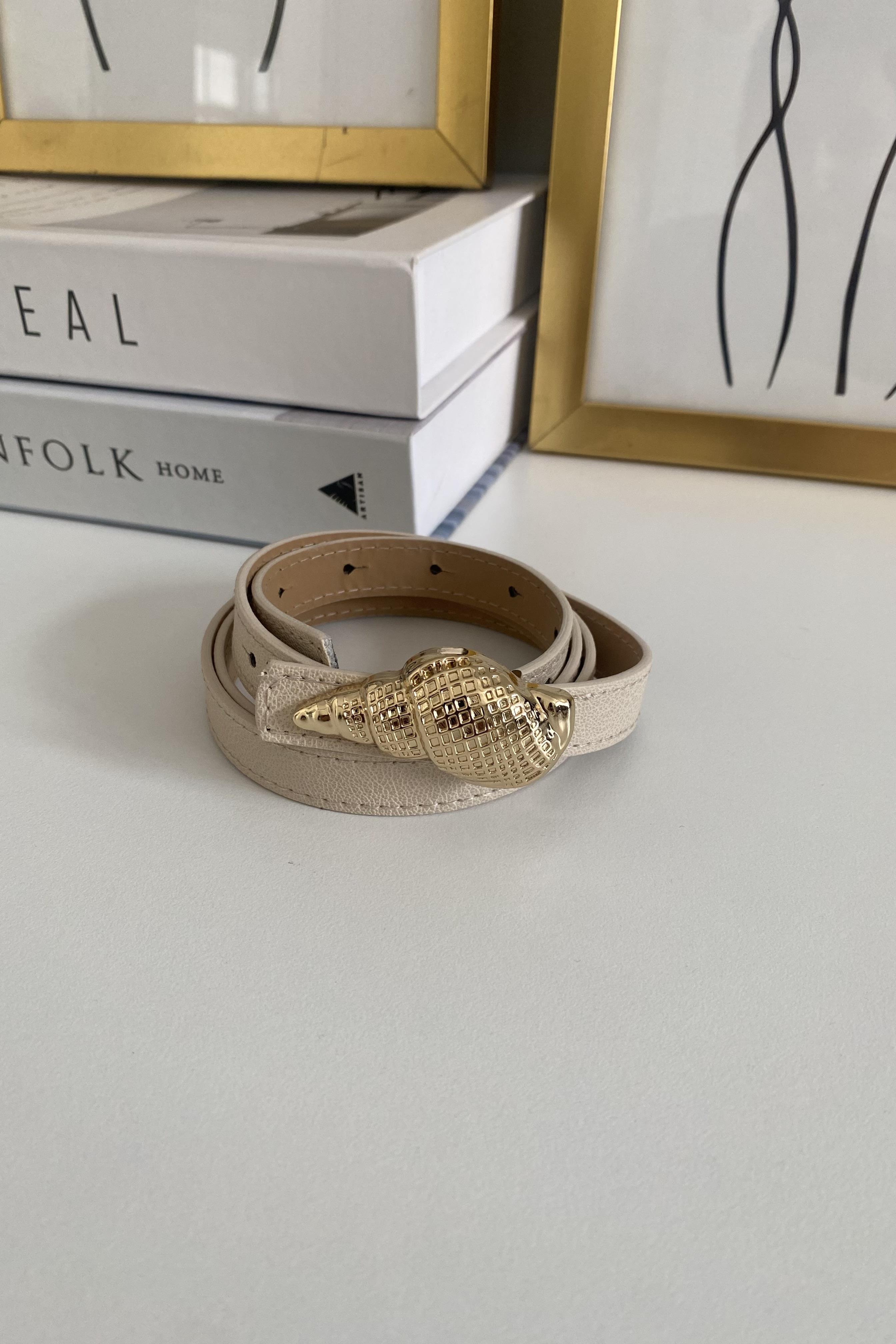 DENİZ KABUĞU TOKALI GOLD KEMER