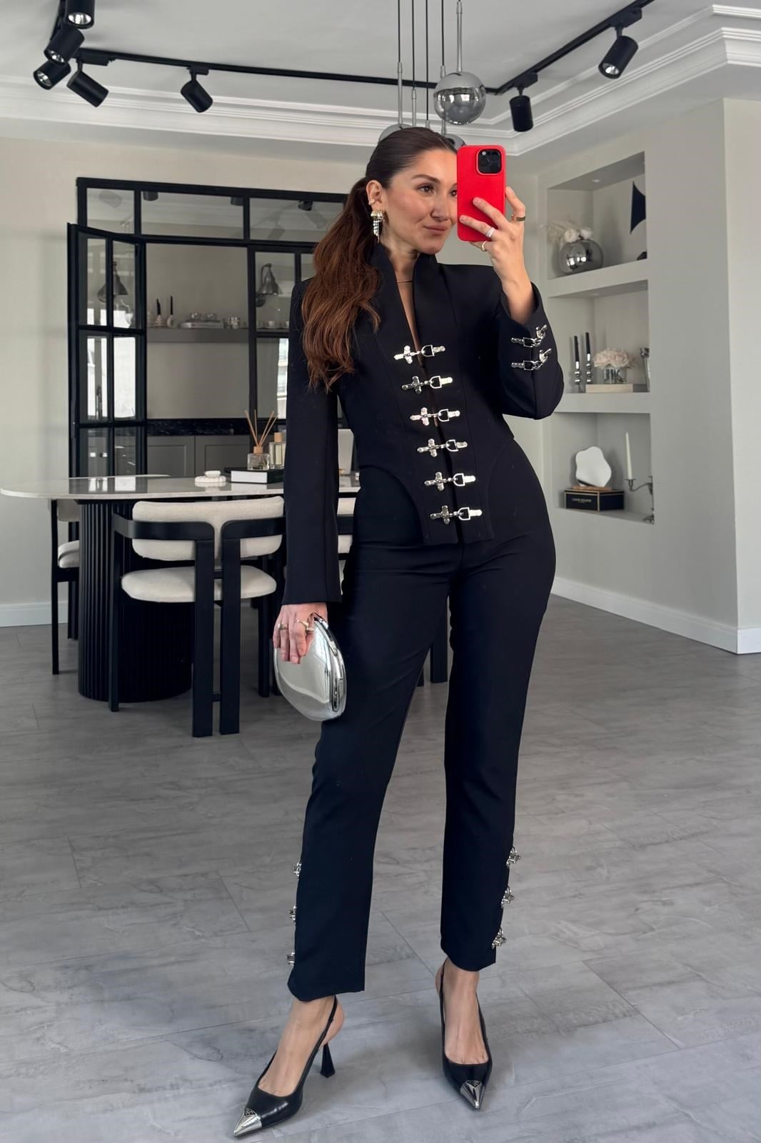 KİLİT DÜĞMELİ KORSE KESİM TAKIM/7708