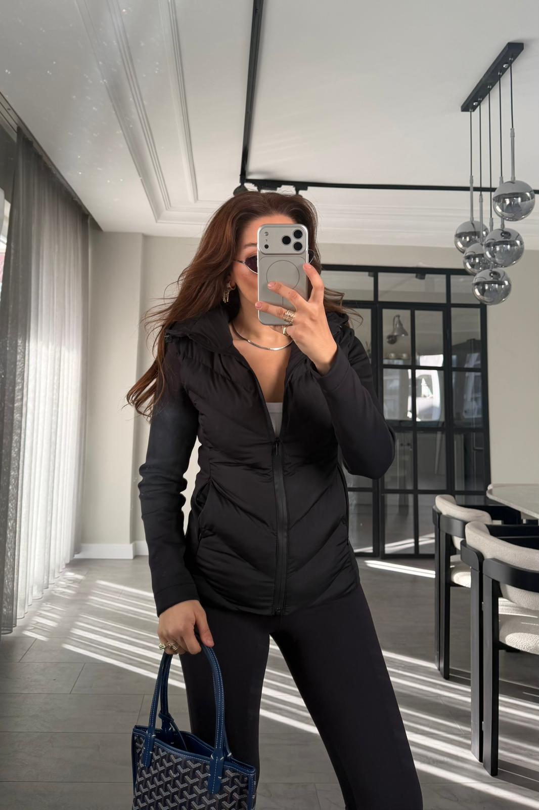 TRİKO KONTRAST ŞİŞME MONT