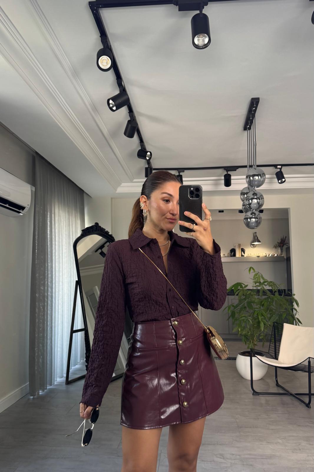 UZUN KOL BUBBLE GÖMLEK