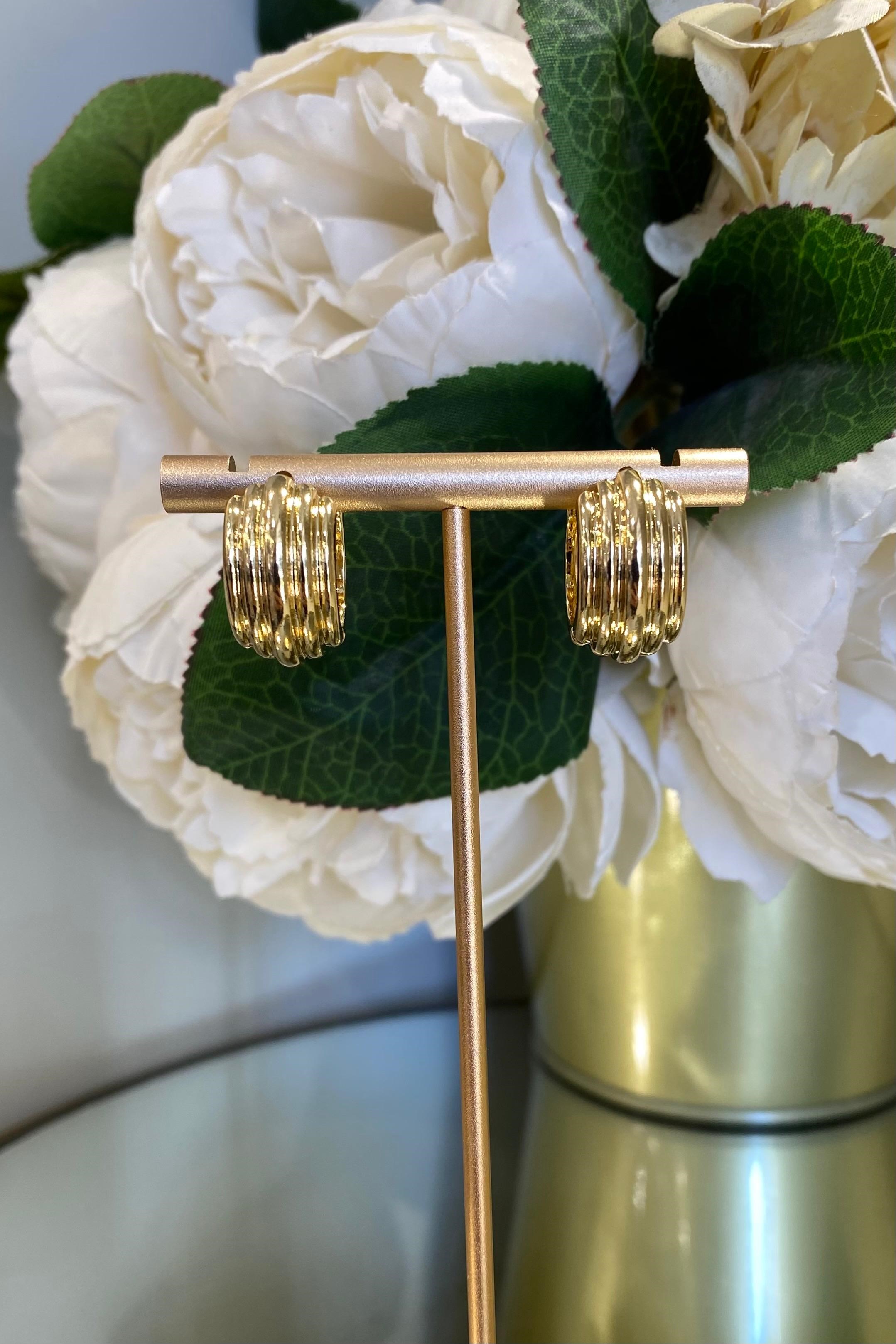 ÇİZGİLİ BOMBE HALKA KÜPE