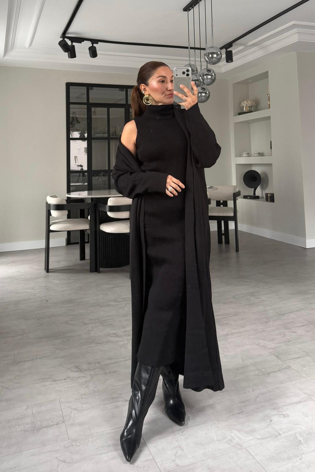 BOĞAZLI TRİKO ELBİSE 2Lİ TAKIM/10117