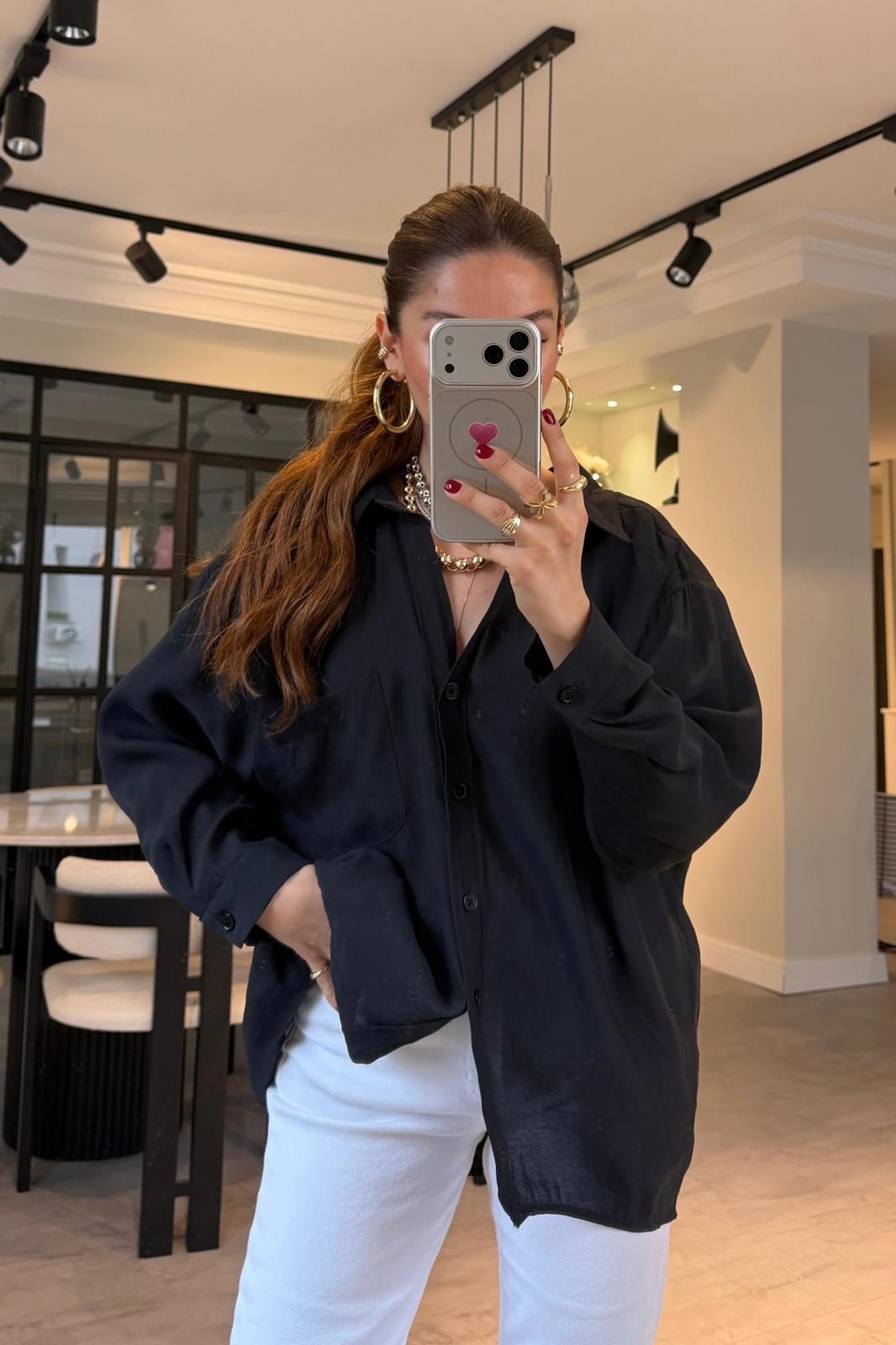 OMUZU DÜŞÜK OVERSIZE GÖMLEK/4612