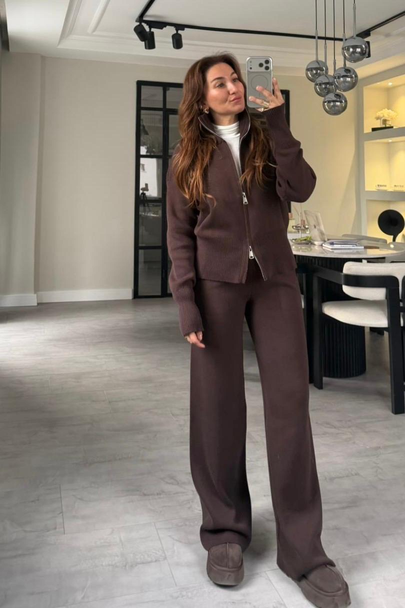 ÇİFT FERMUARLI TRİKO PALAZZO TAKIM/7740