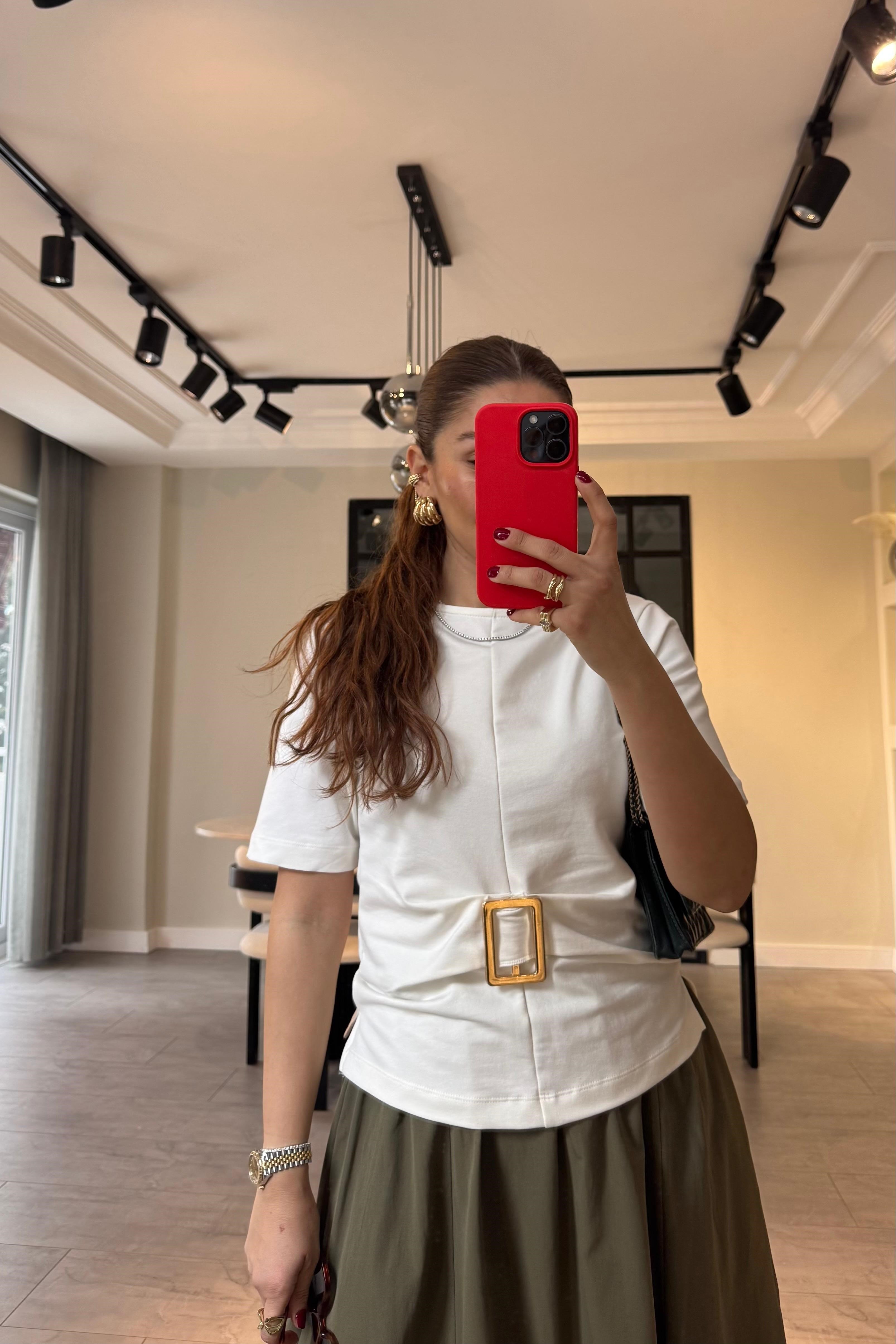 YARIM KOL GOLD TOKALI BLUZ