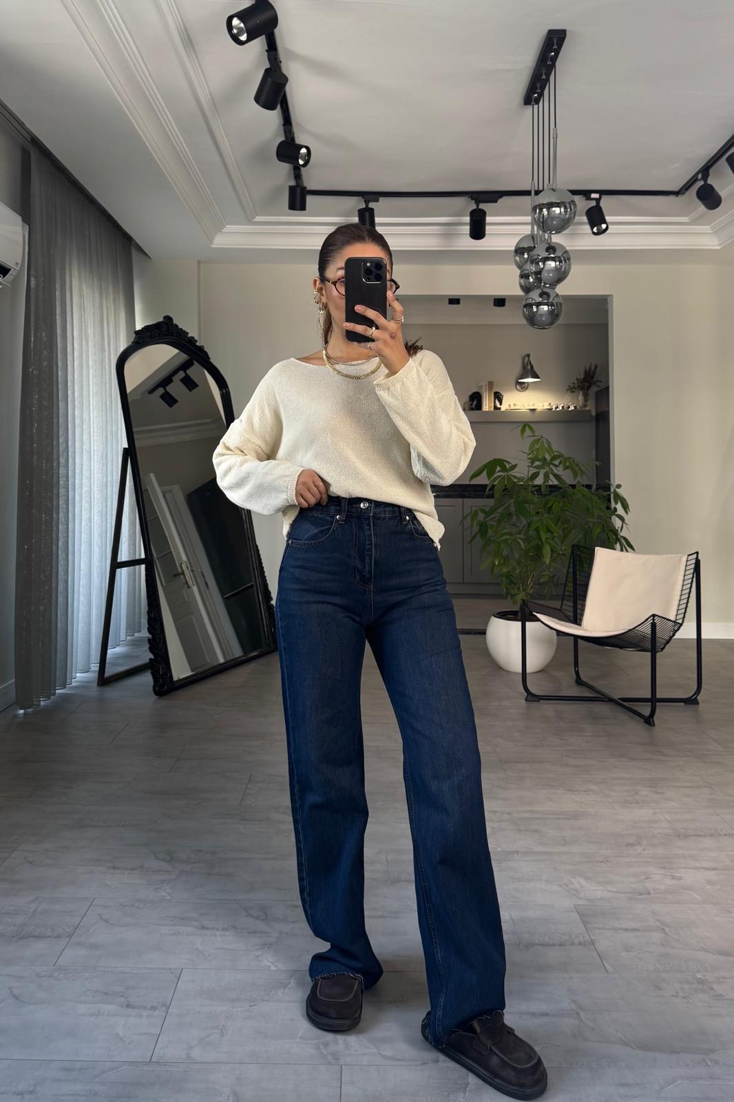 MARIA YÜKSEK BEL LİKRALI PALAZZO JEAN ZR