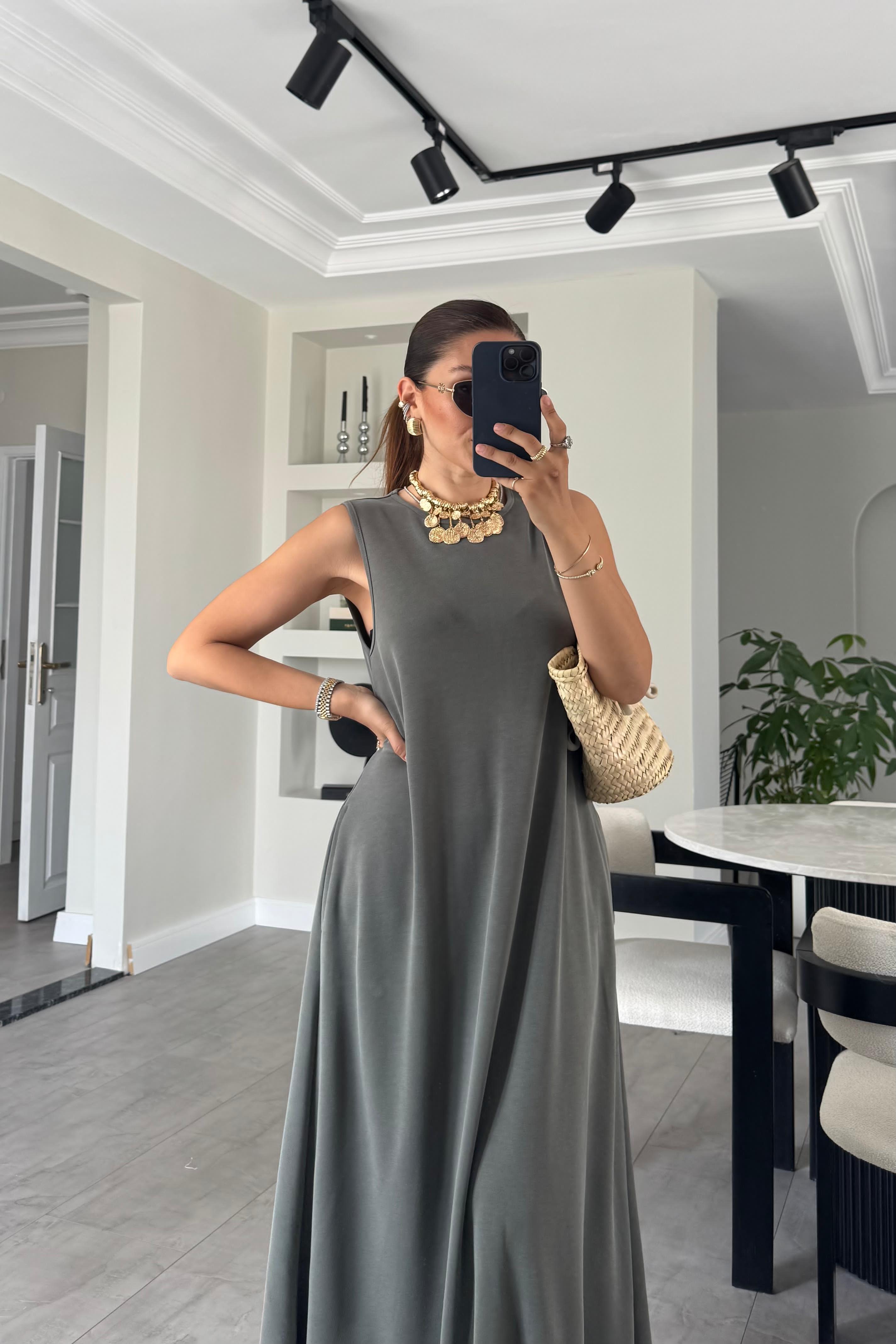 KOLSUZ YIKAMALI MODAL ELBİSE/508