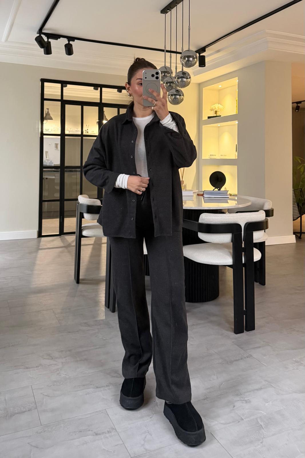 SELANİK KUMAŞ GÖMLEK PALAZZO TAKIM/873