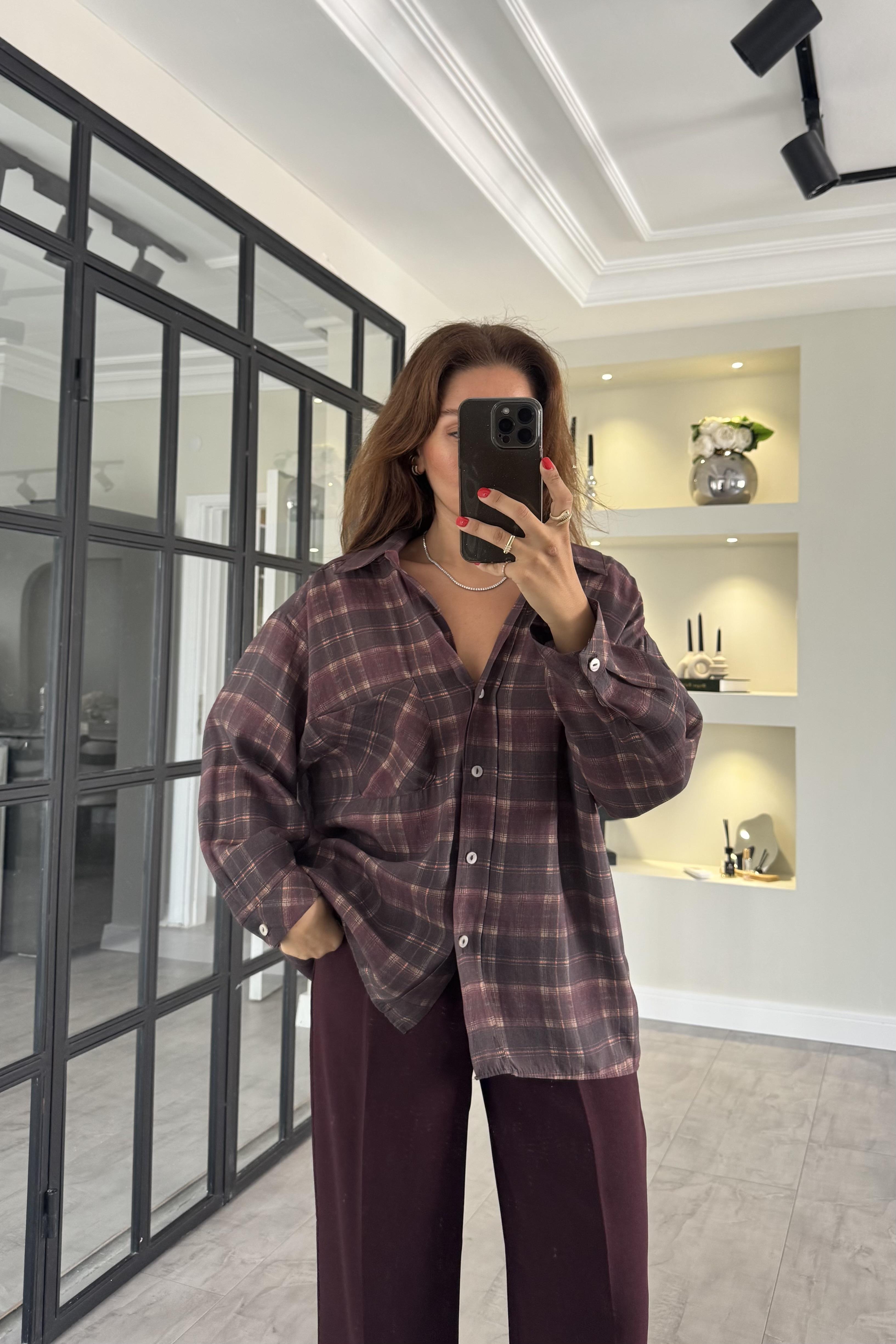 EKOSELİ OVERSİZE GÖMLEK/4991