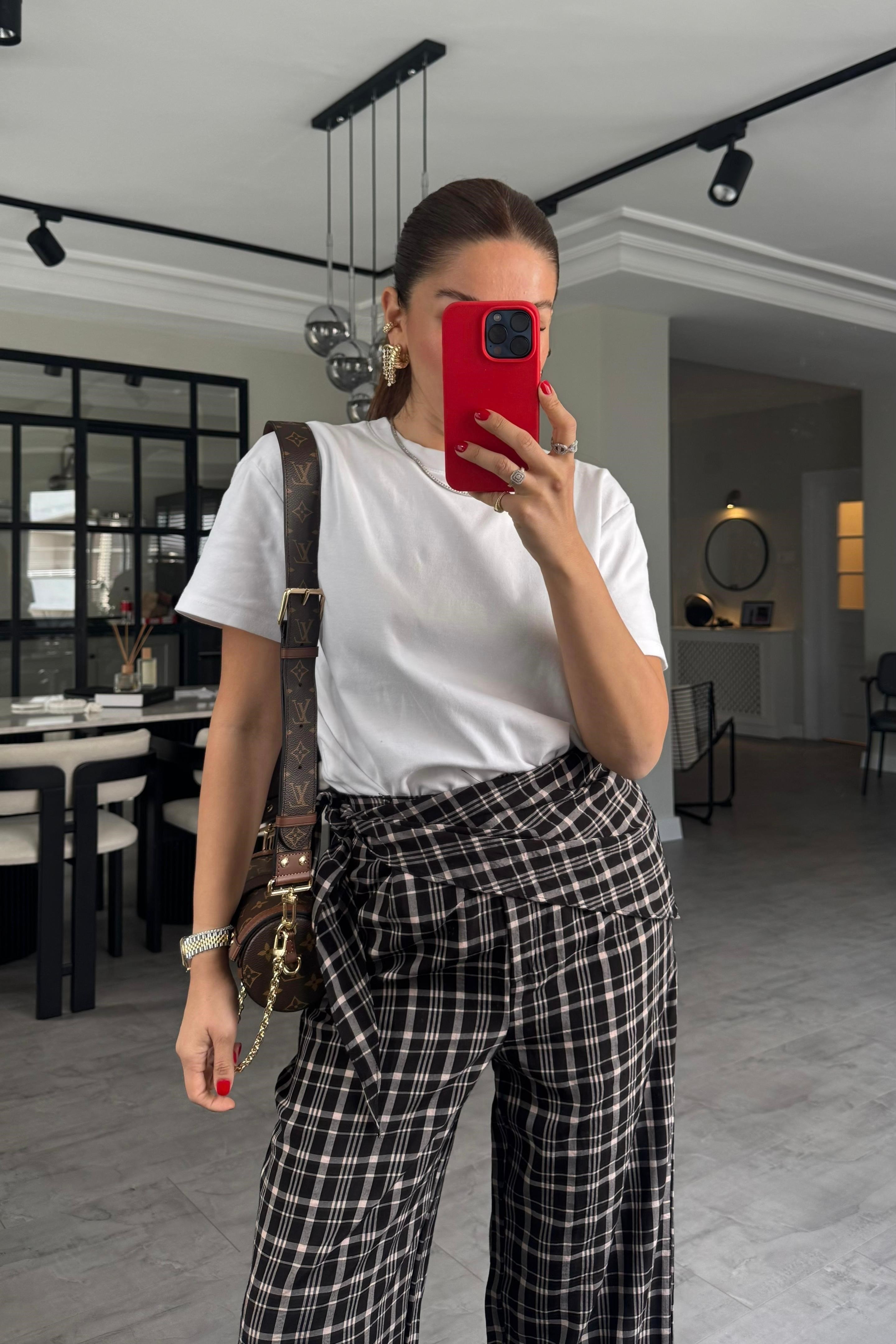 YANDAN BAĞLAMALI EKOSELİ PANTOLON/7823