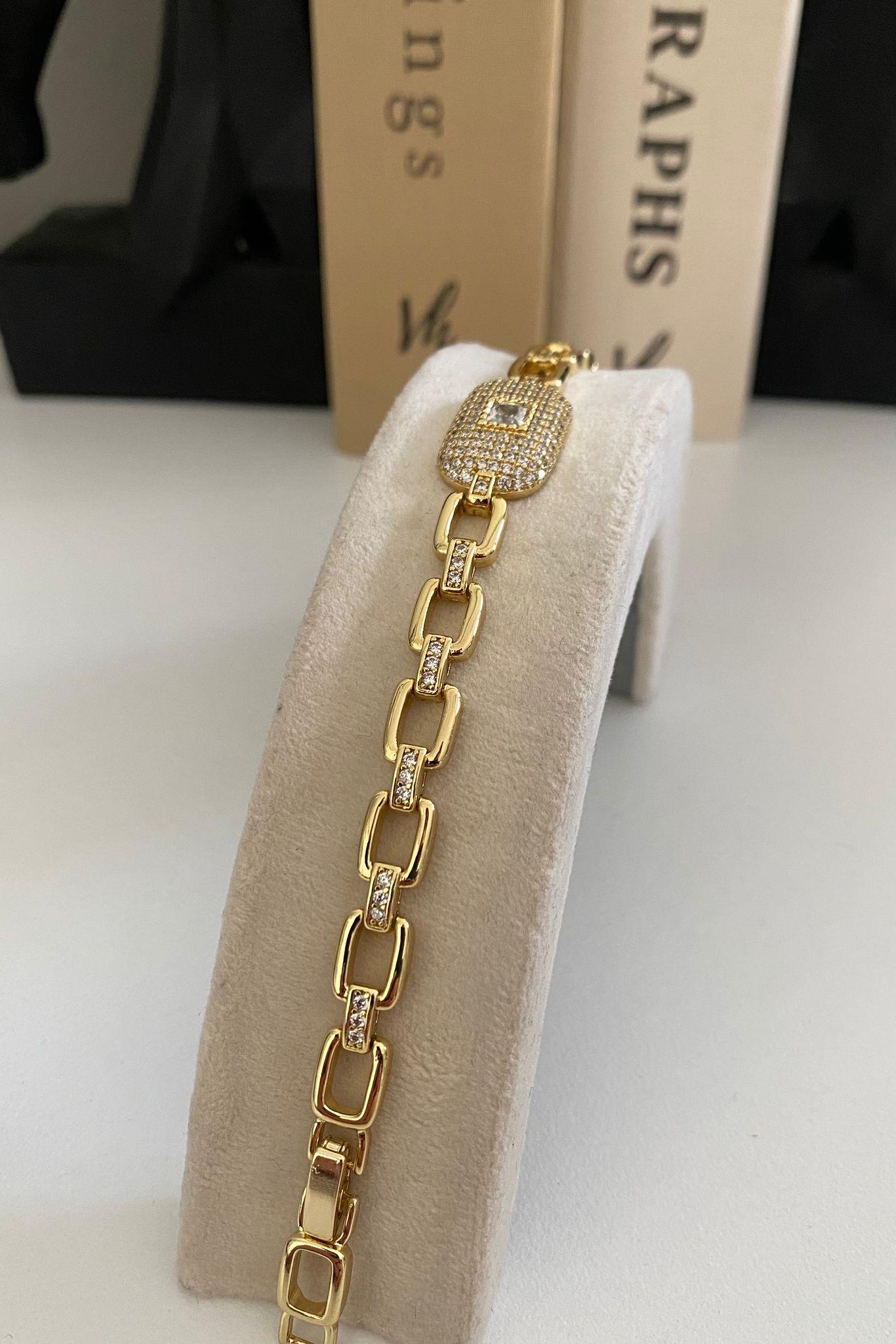 ORTASI FULL ZİRKON TAŞLI BİLEZİK