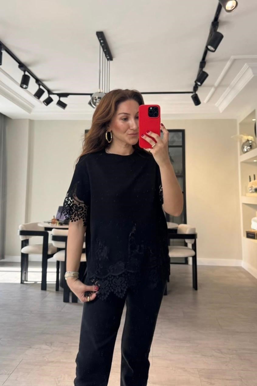 GÜPÜR DETAYLI ZR T-SHİRT