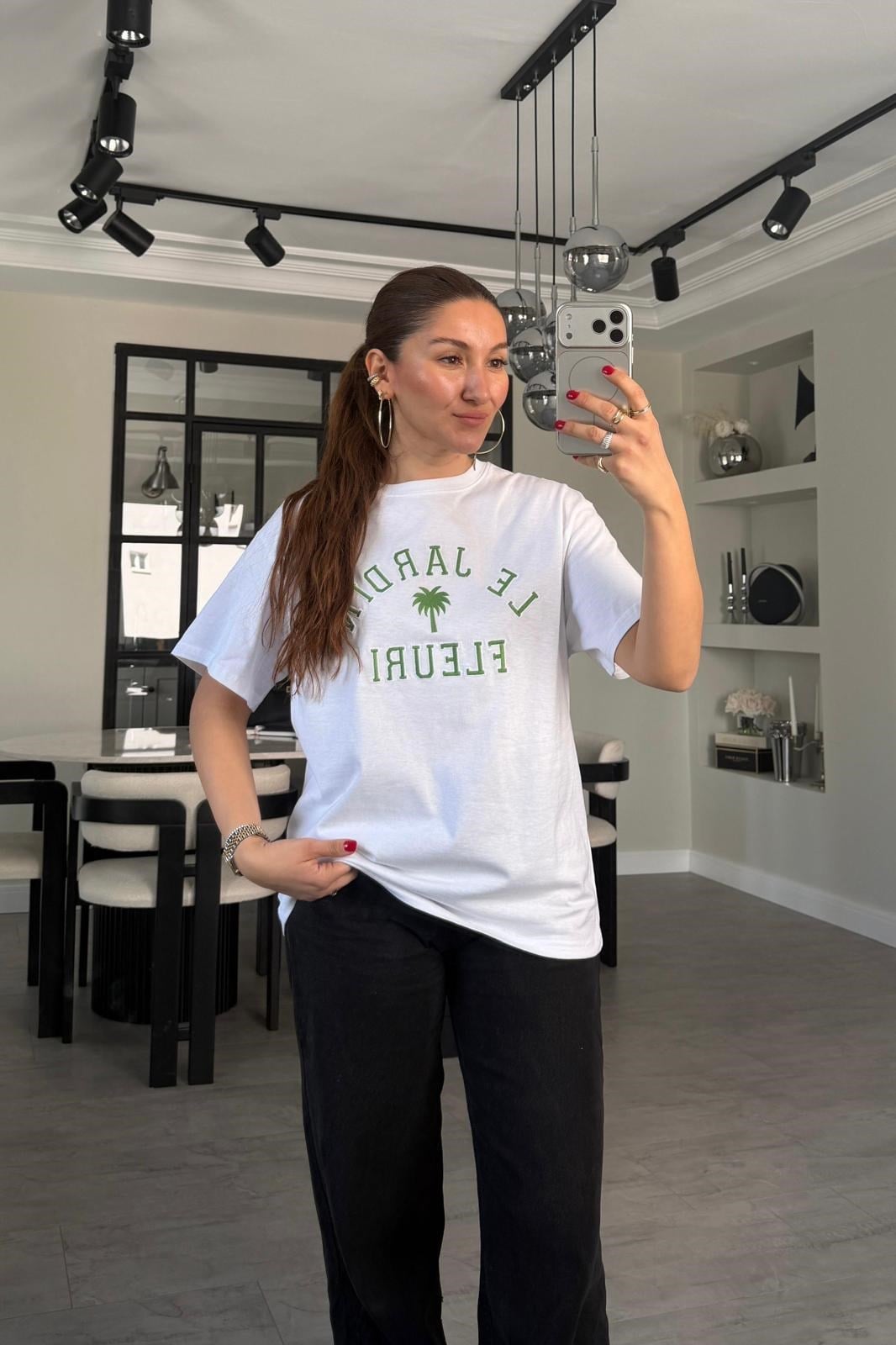 LE JARDIN YAZILI T-SHİRT