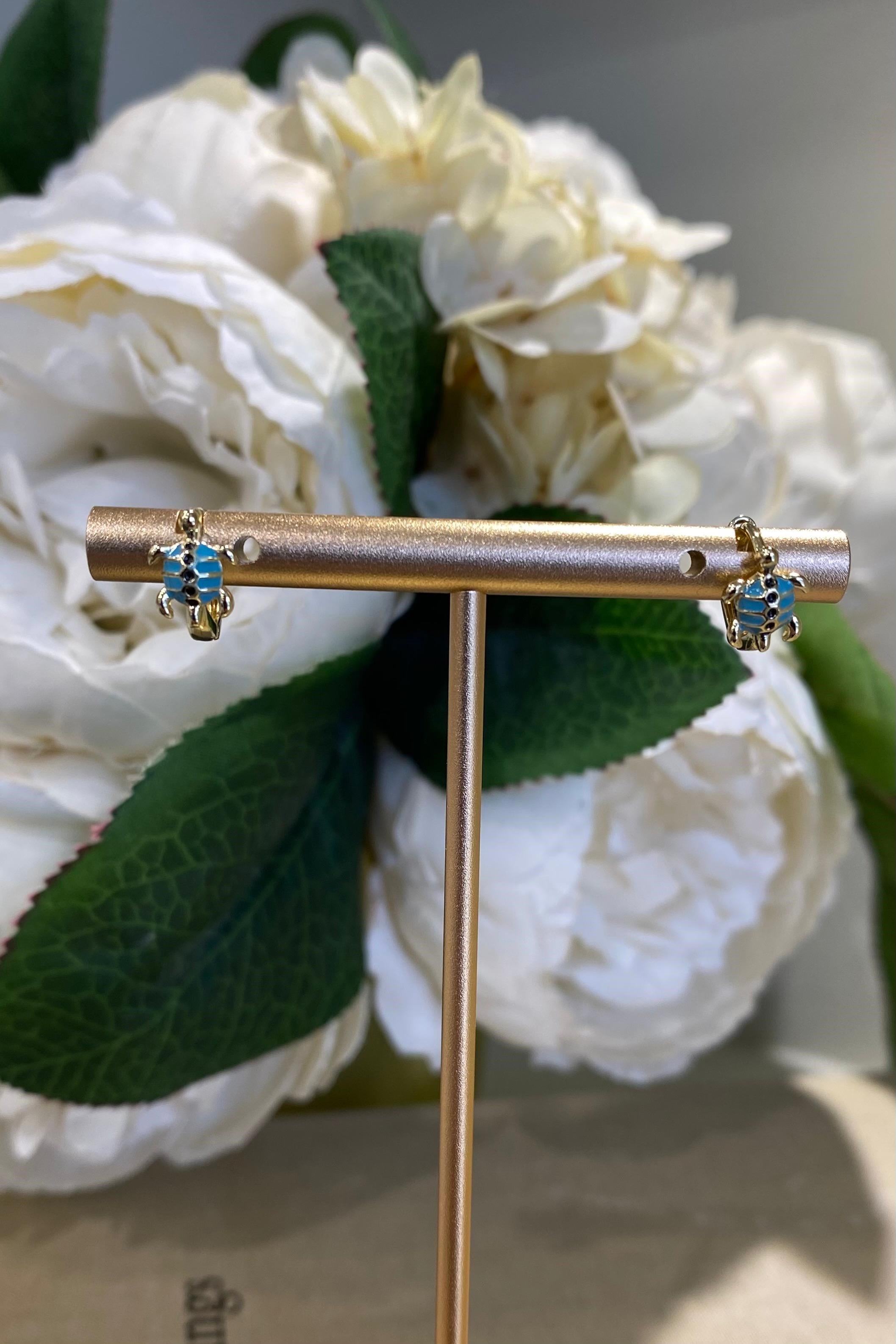 MAVİ CARETTA MİNİMAL KÜPE