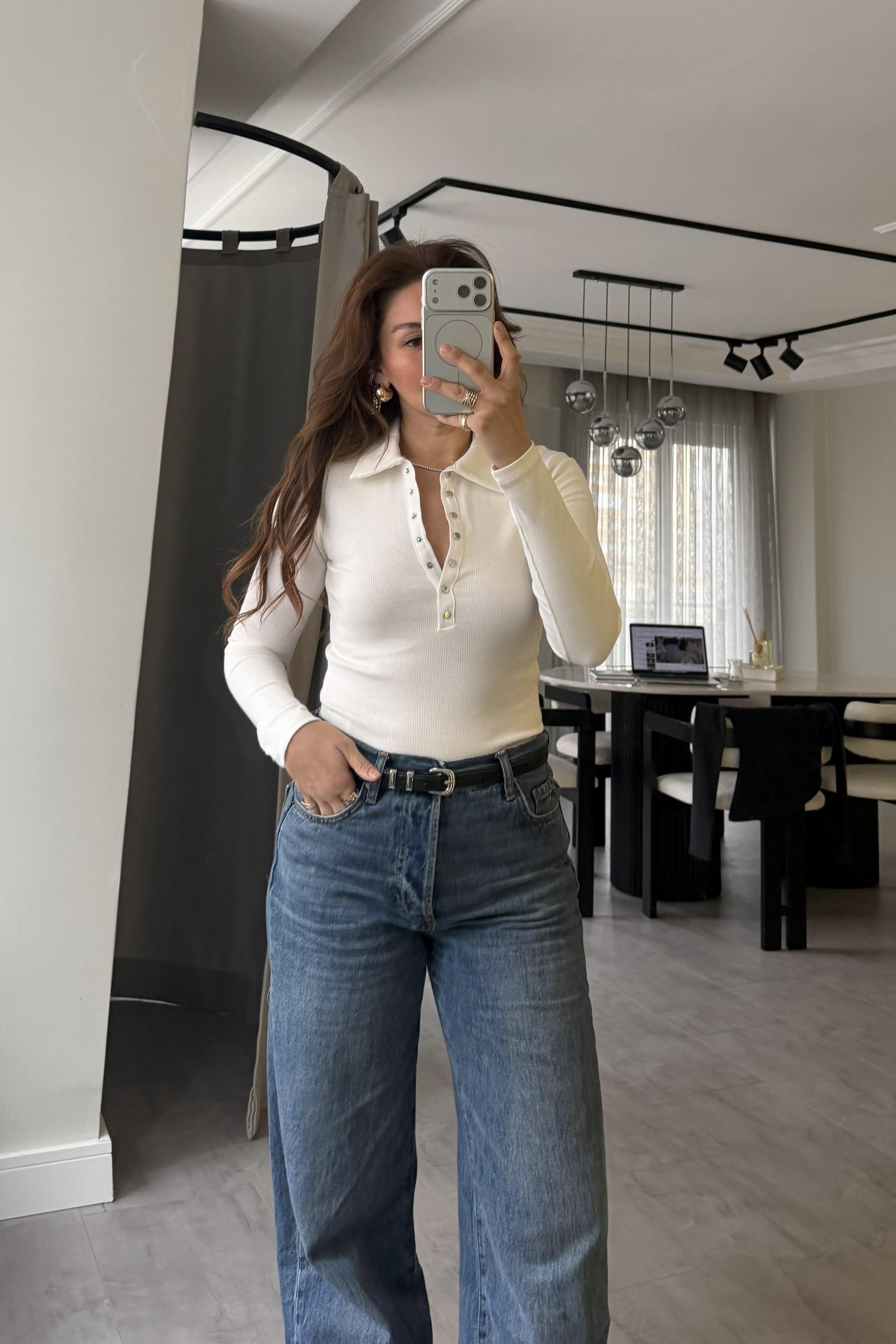 POLO YAKA SİLVER ÇITÇITLI BODY/17276