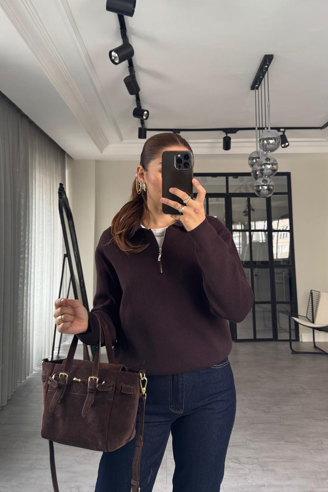 POLO YAKA FERMUARLI KAZAK/0429