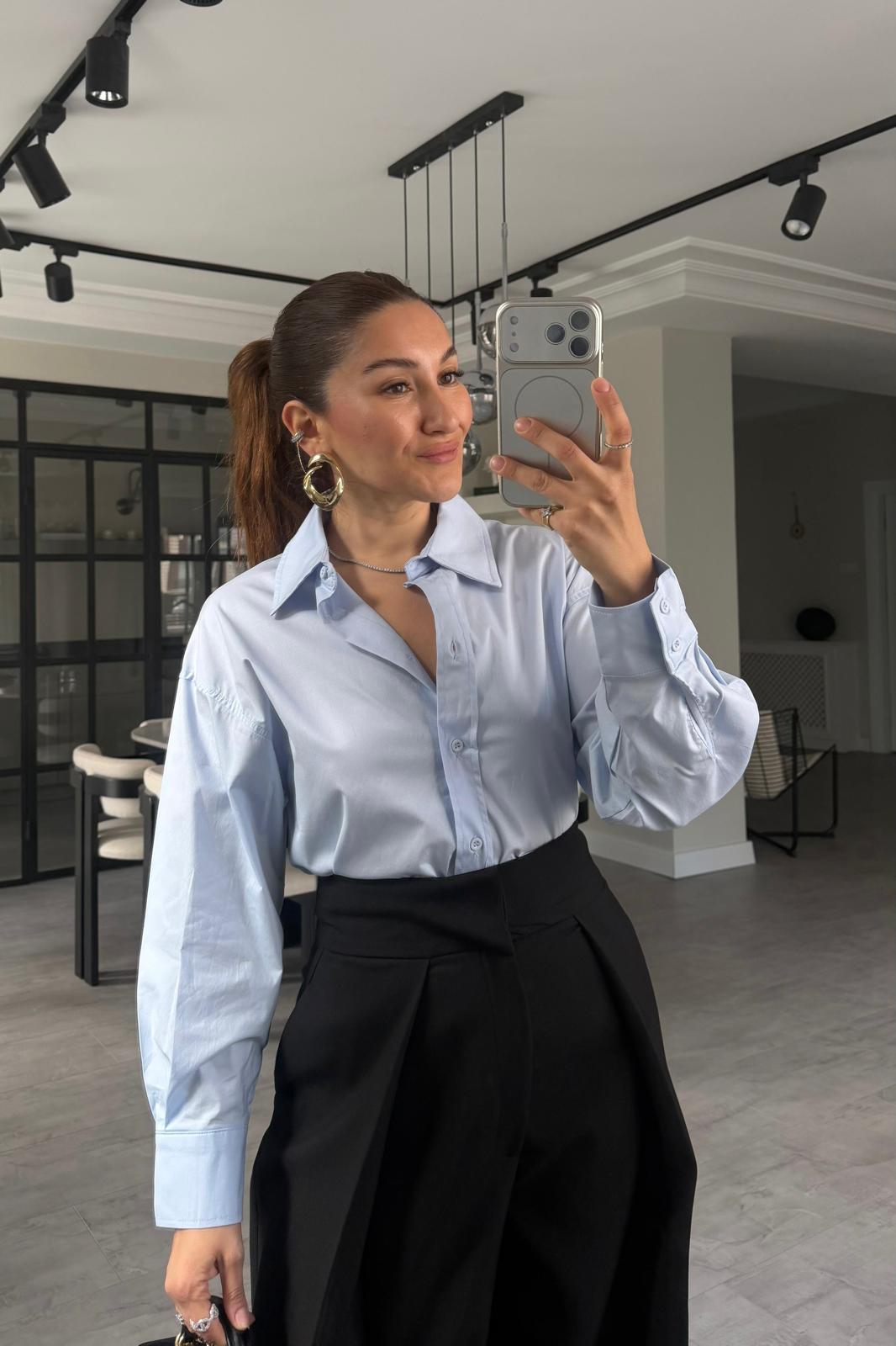 ERKEK YAKA POPLİN GÖMLEK/4094