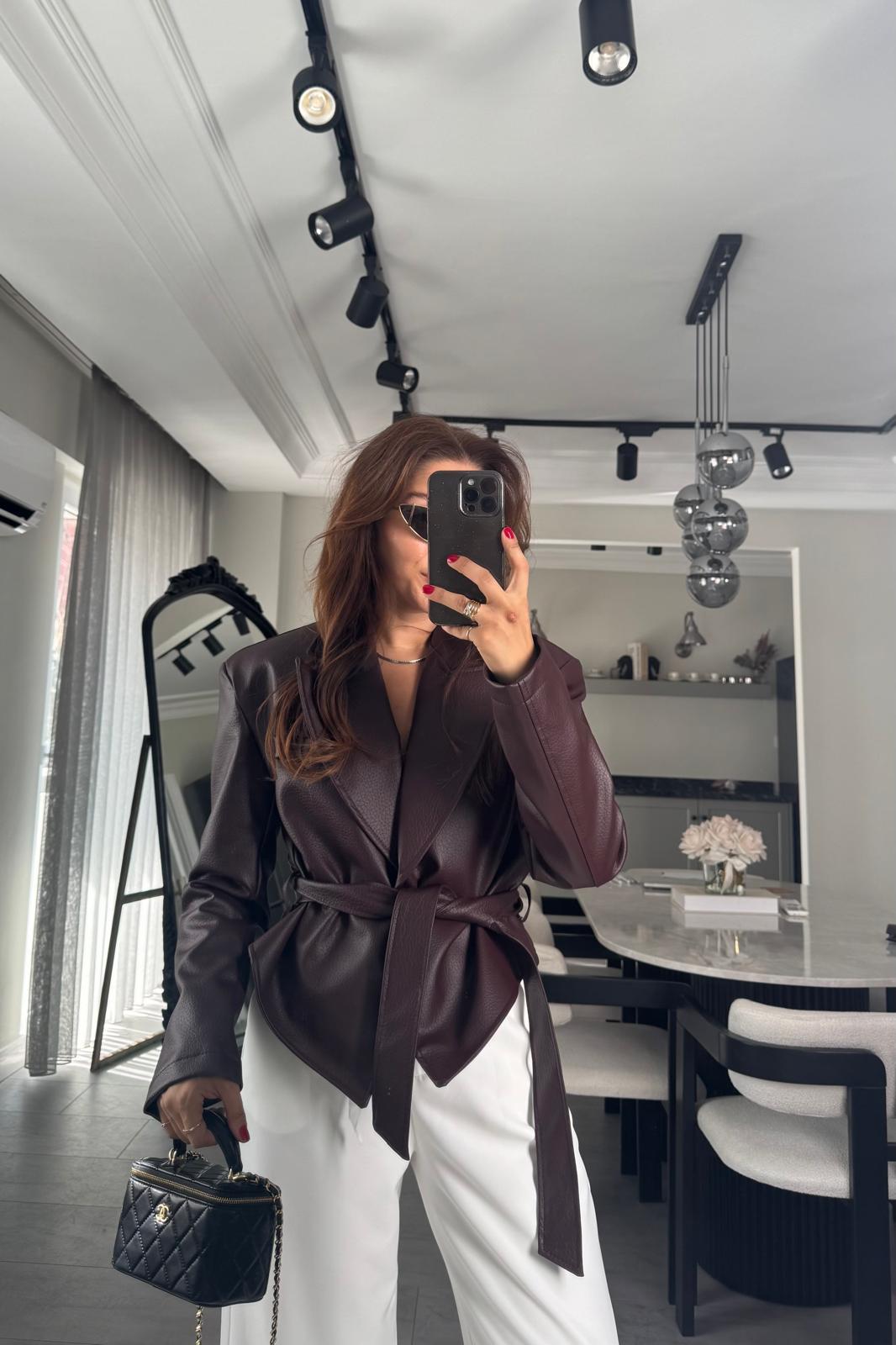 VATKALI BALLARAT CROP DERİ CEKET/2191