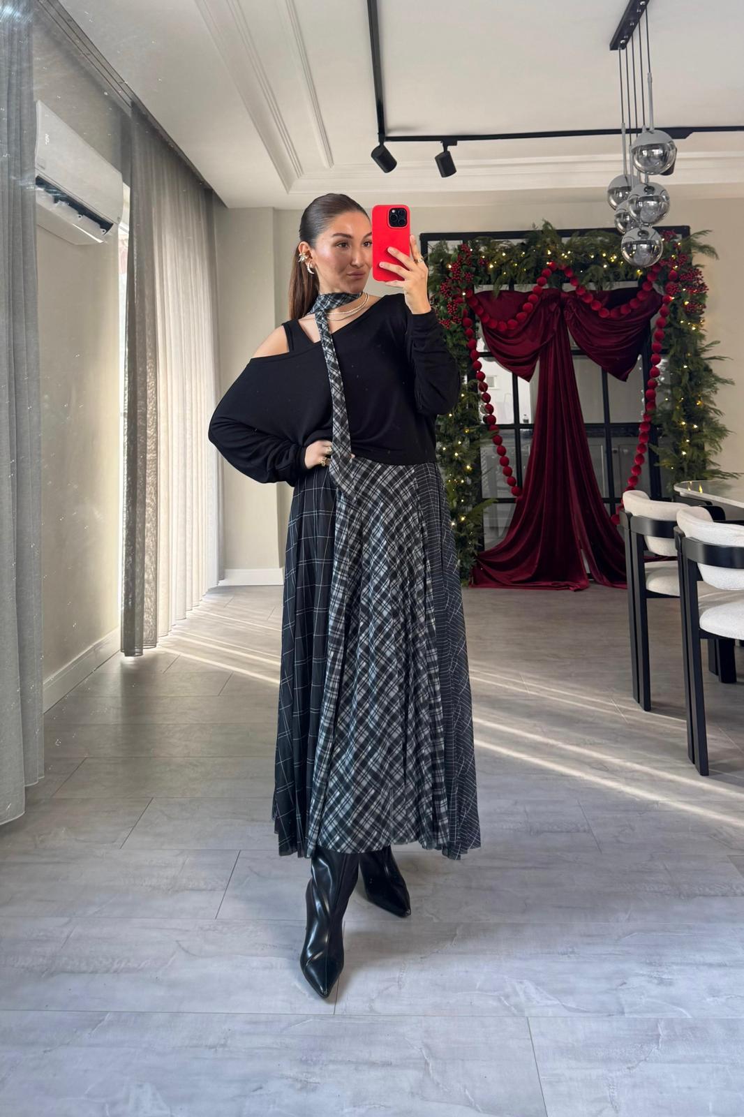 DESENLİ FULARLI 2'Lİ TAKIM/2090