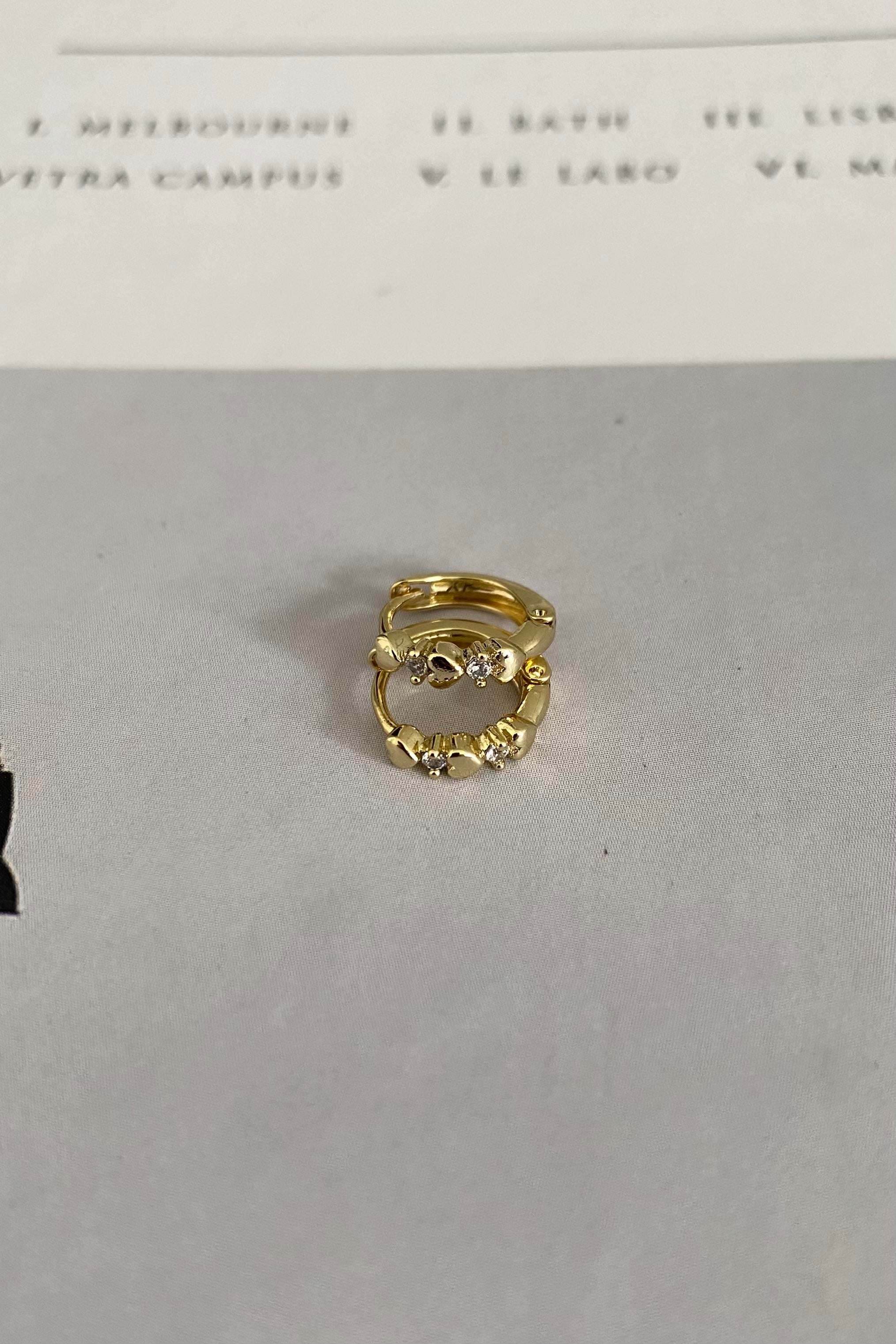 NOKTA KALP SIRALI HALKA KÜPE 1CM