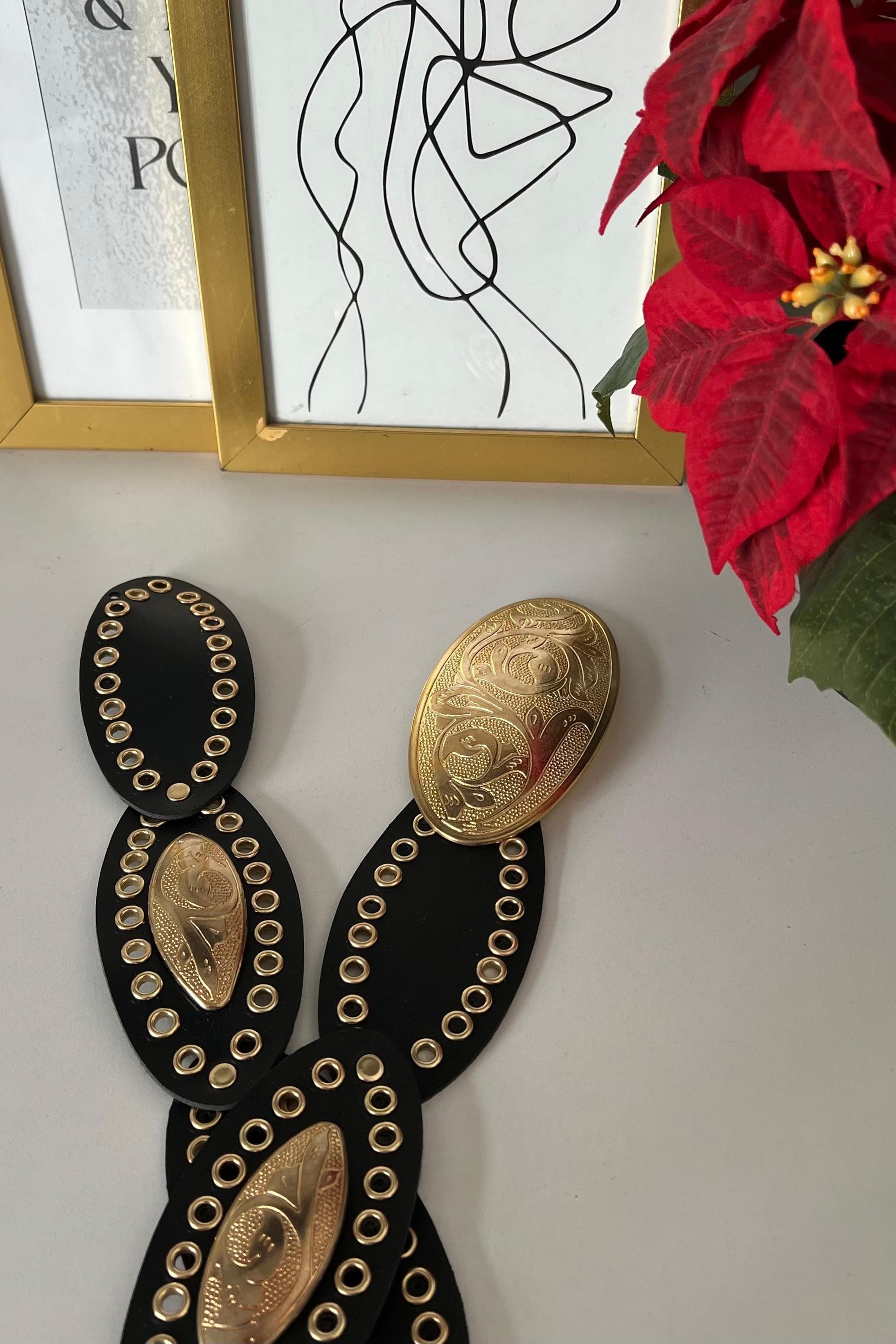 BOHEM GOLD DERİ BEL KEMERİ