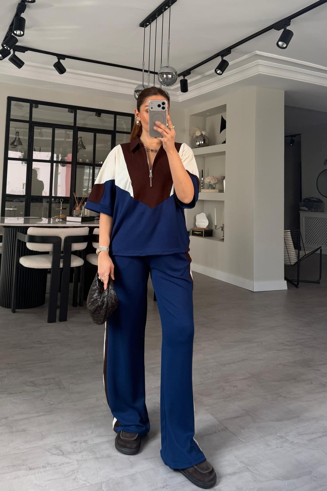 PARAŞÜT DETAYLI KISAKOL EŞOFMAN TAKIMI/7110