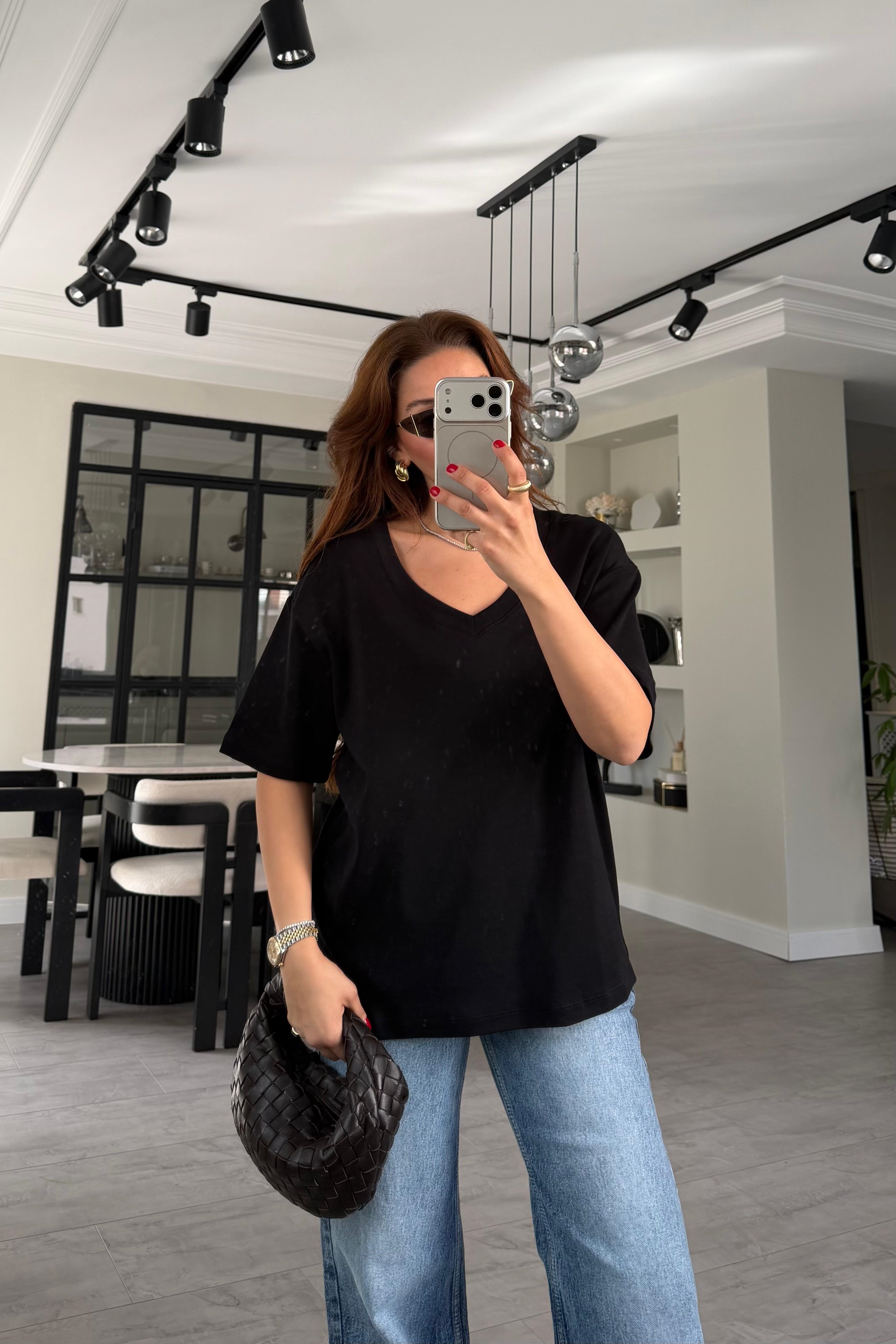 V YAKA MASSİMO BASİC T-SHİRT/4021