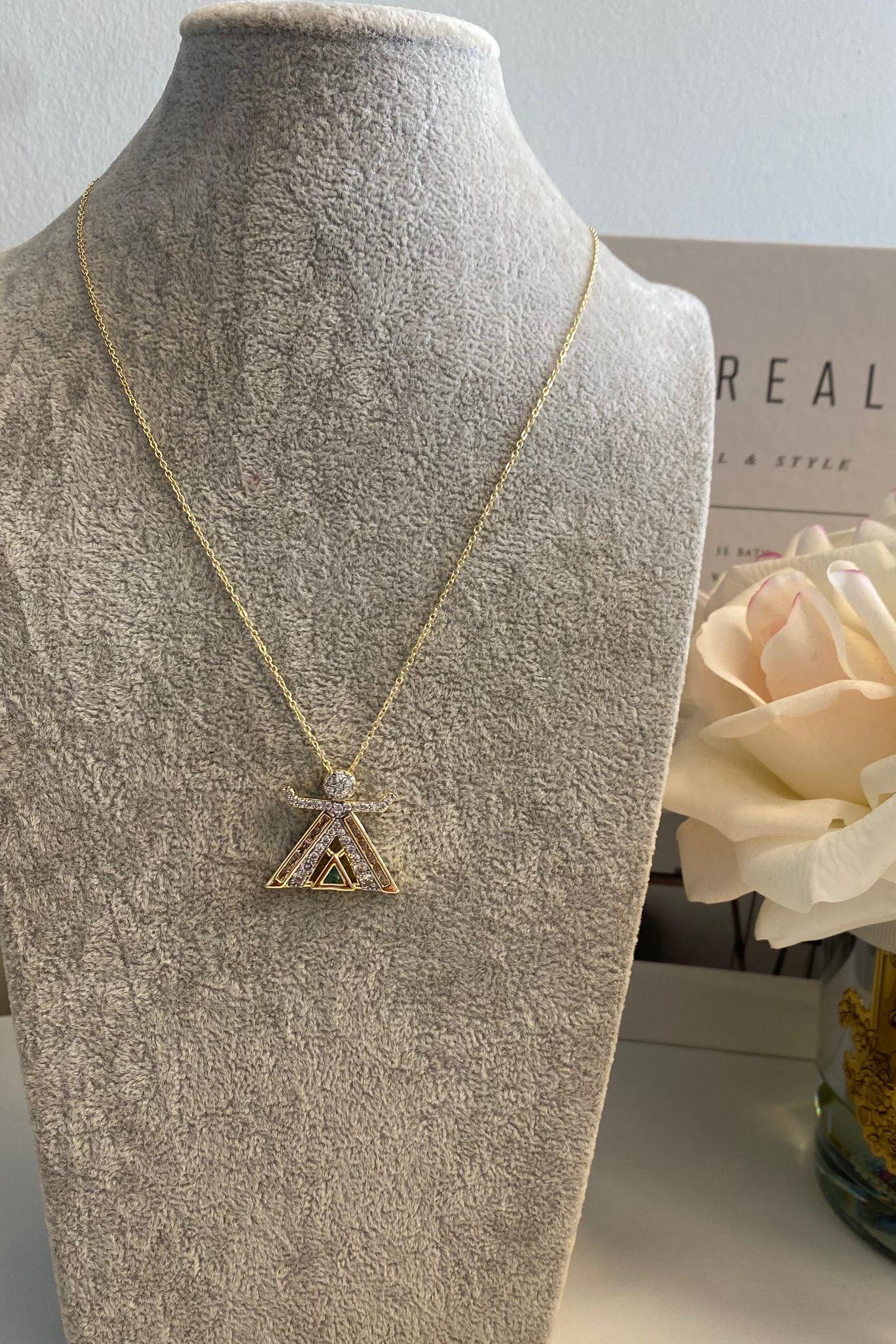 ZİRKON TAŞLI TANİT KOLYE 45cm