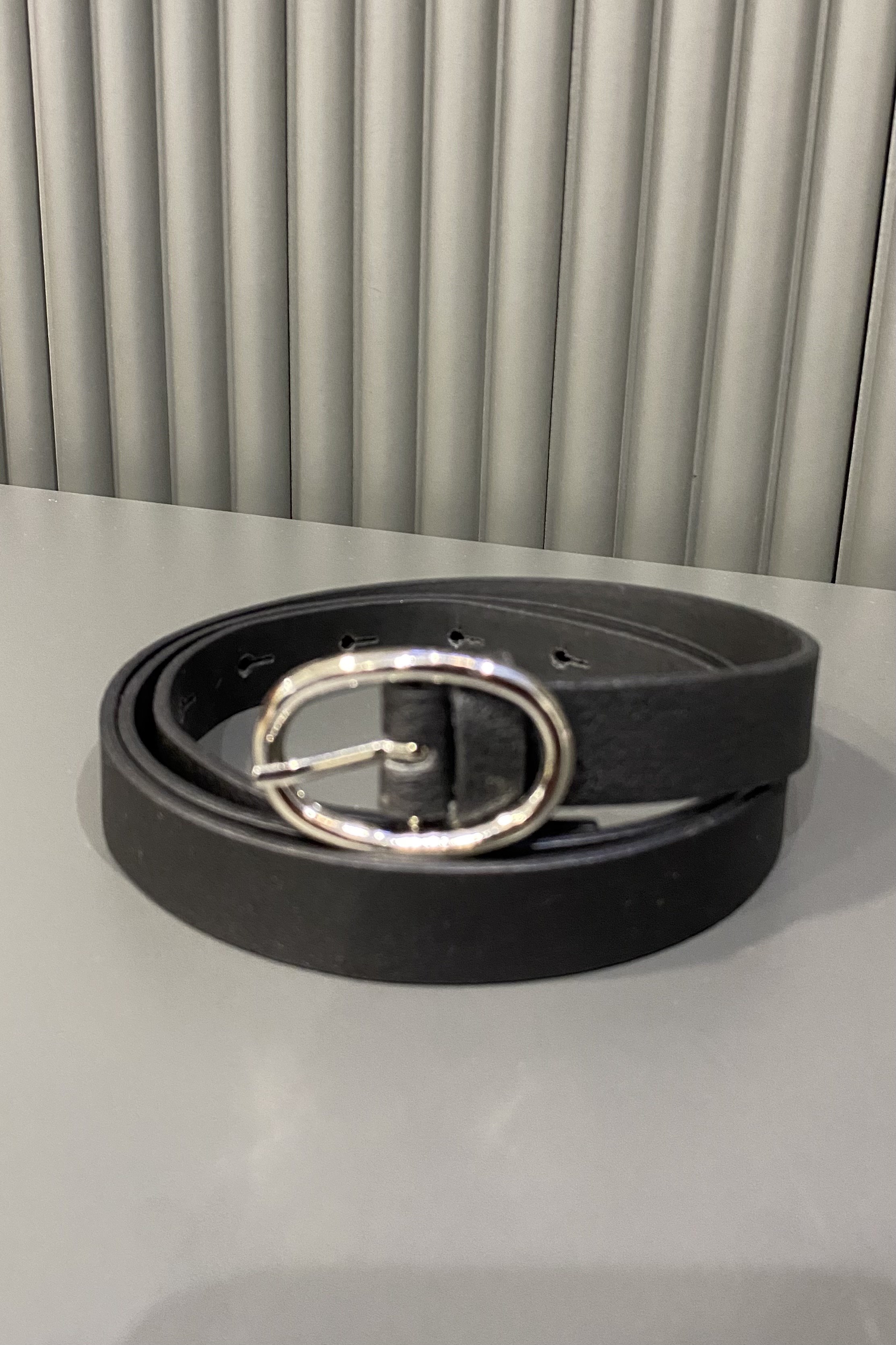 OVAL SİLVER TOKALI İNCE KEMER