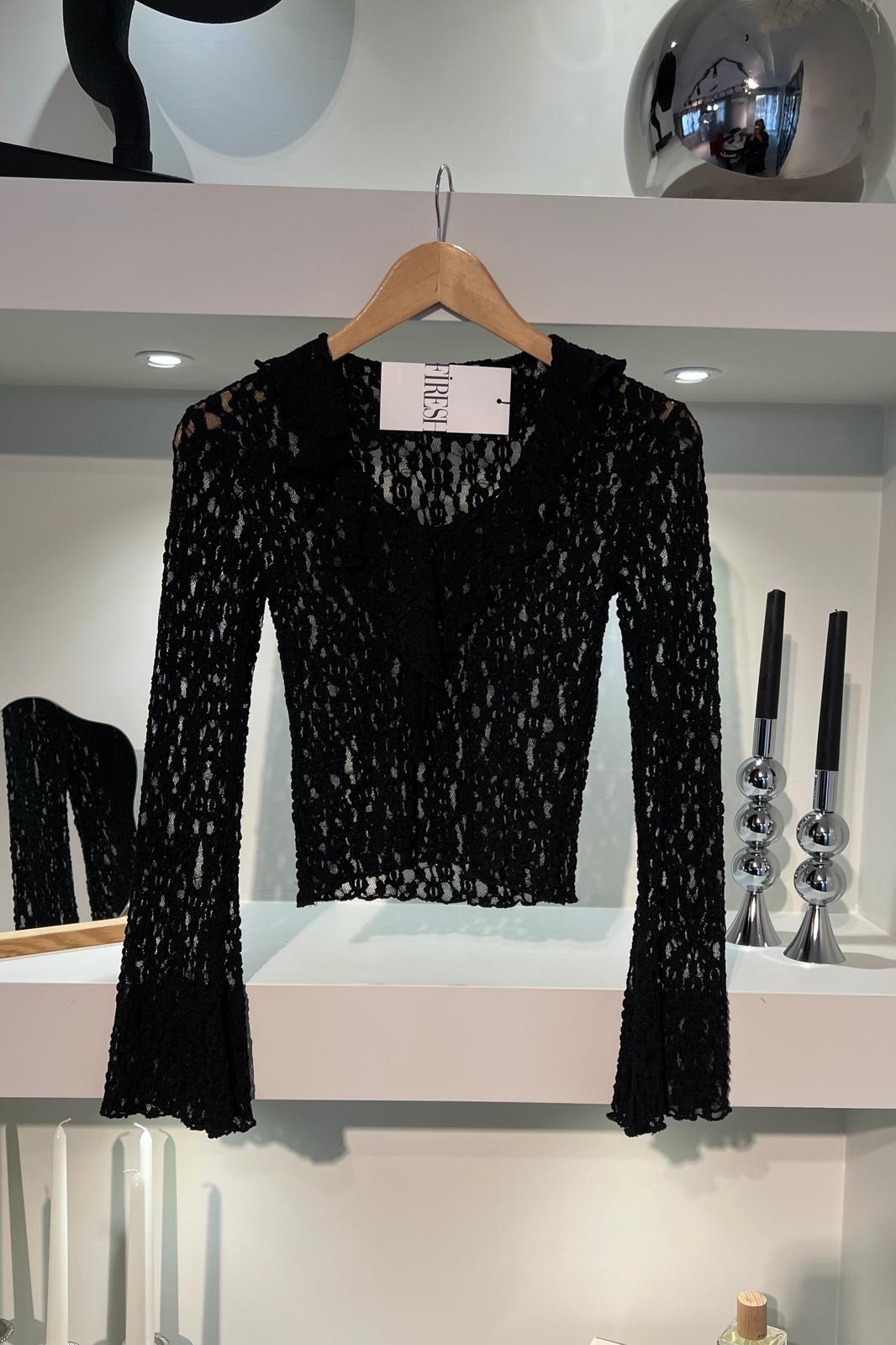 FIRFIRLI TRANSPARAN DANTEL BLUZ/10640