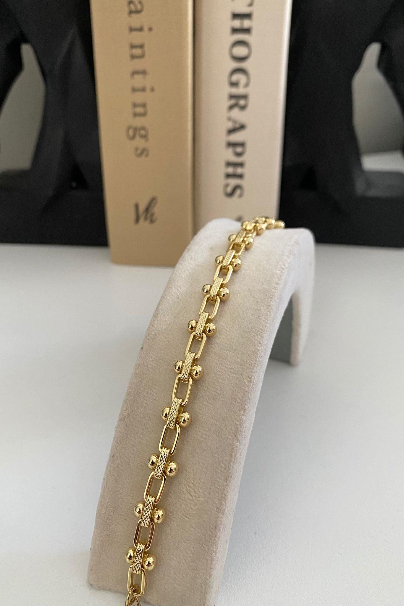 TOPÇUKLU İÇ İÇE GEÇMELİ BİLEZİK