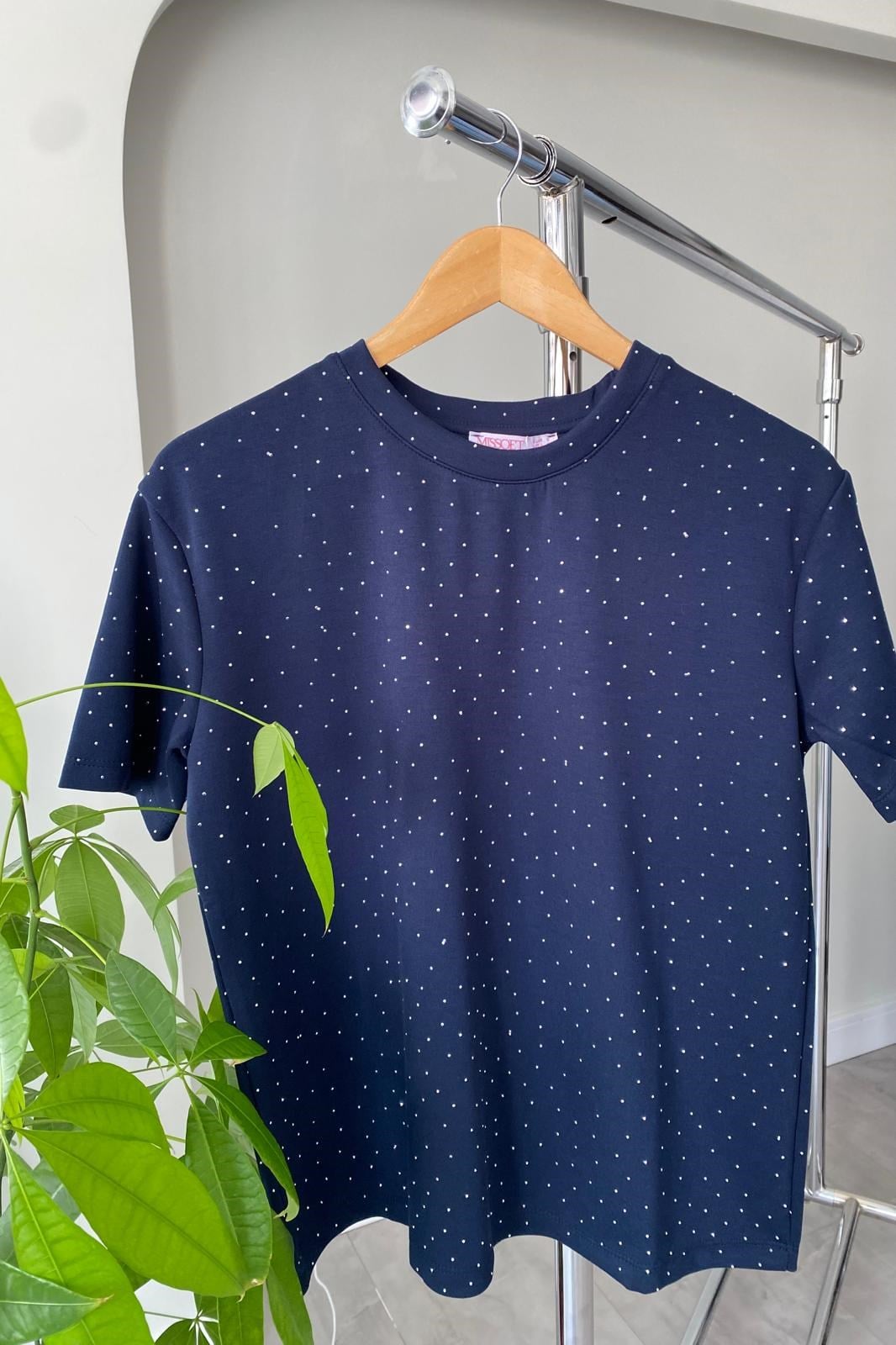 KISAKOL TAŞLI T-SHİRT/11351