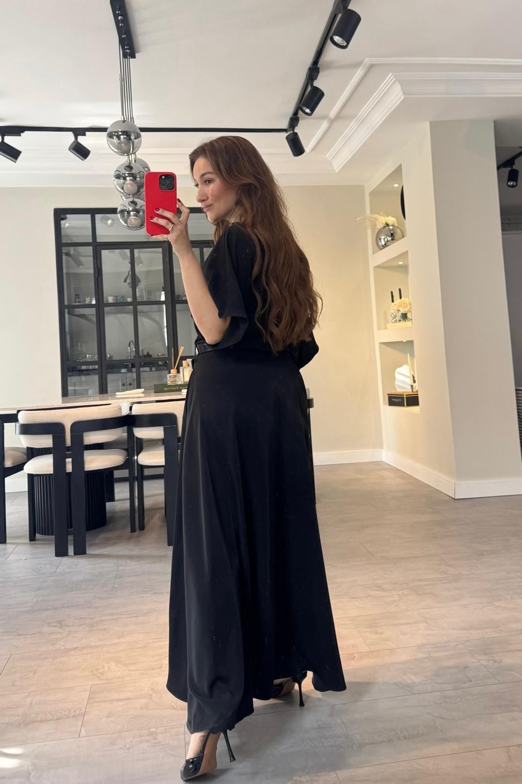 ASİMETRİK MODEL TASARIM ELBİSE/1524